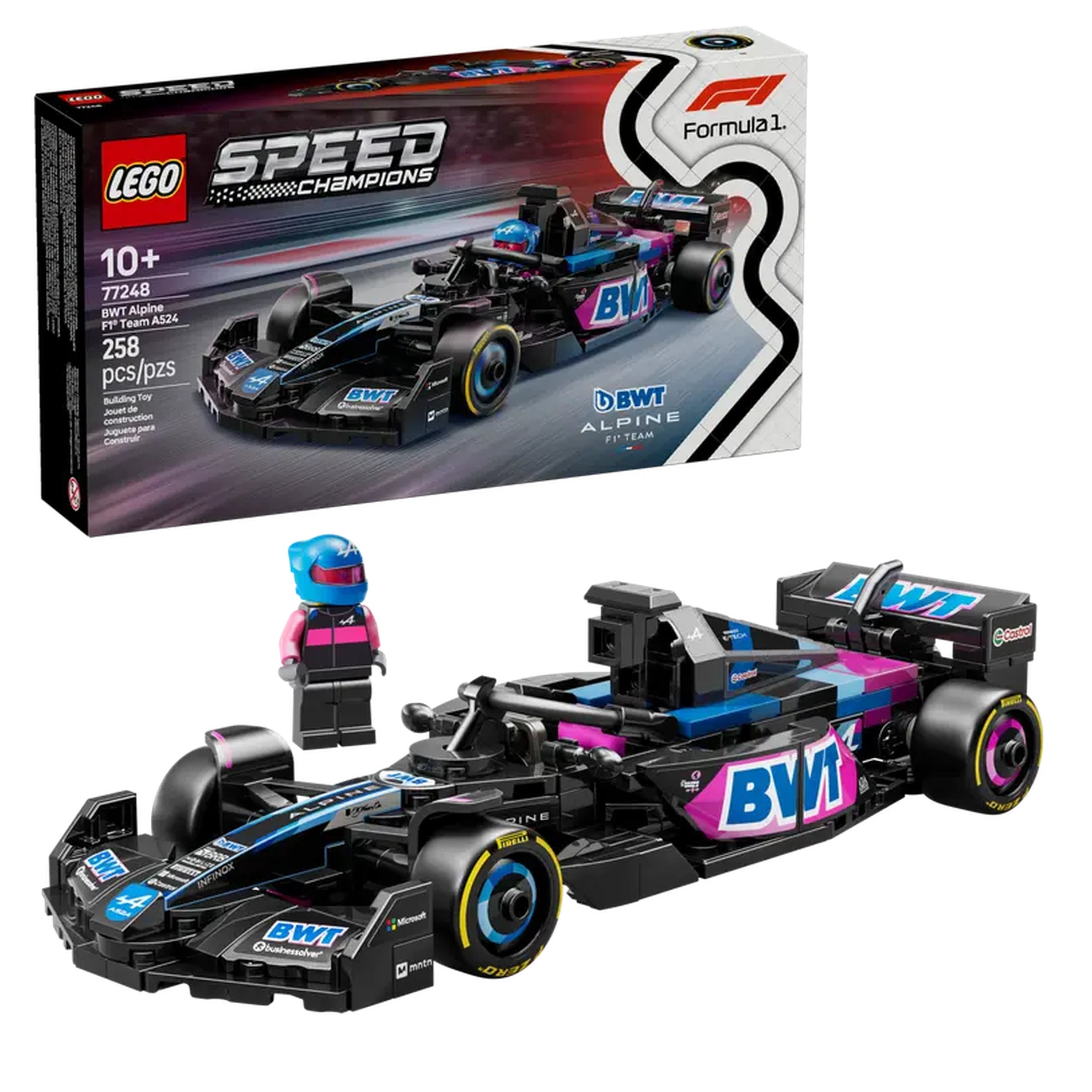 Lego - Speed Champions - BWT Alpine F1 Team A524 Voiture de Course - Ensemble de Construction Jouets