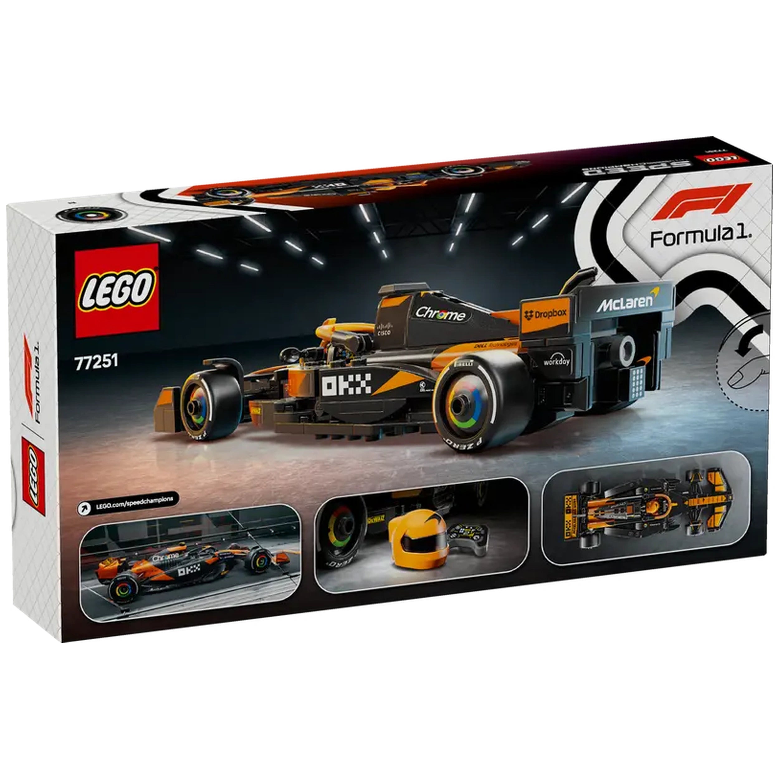 Lego - Speed Champions - McLaren MCL38 F1 Team Voiture de Course - Ensemble de Construction Jouets