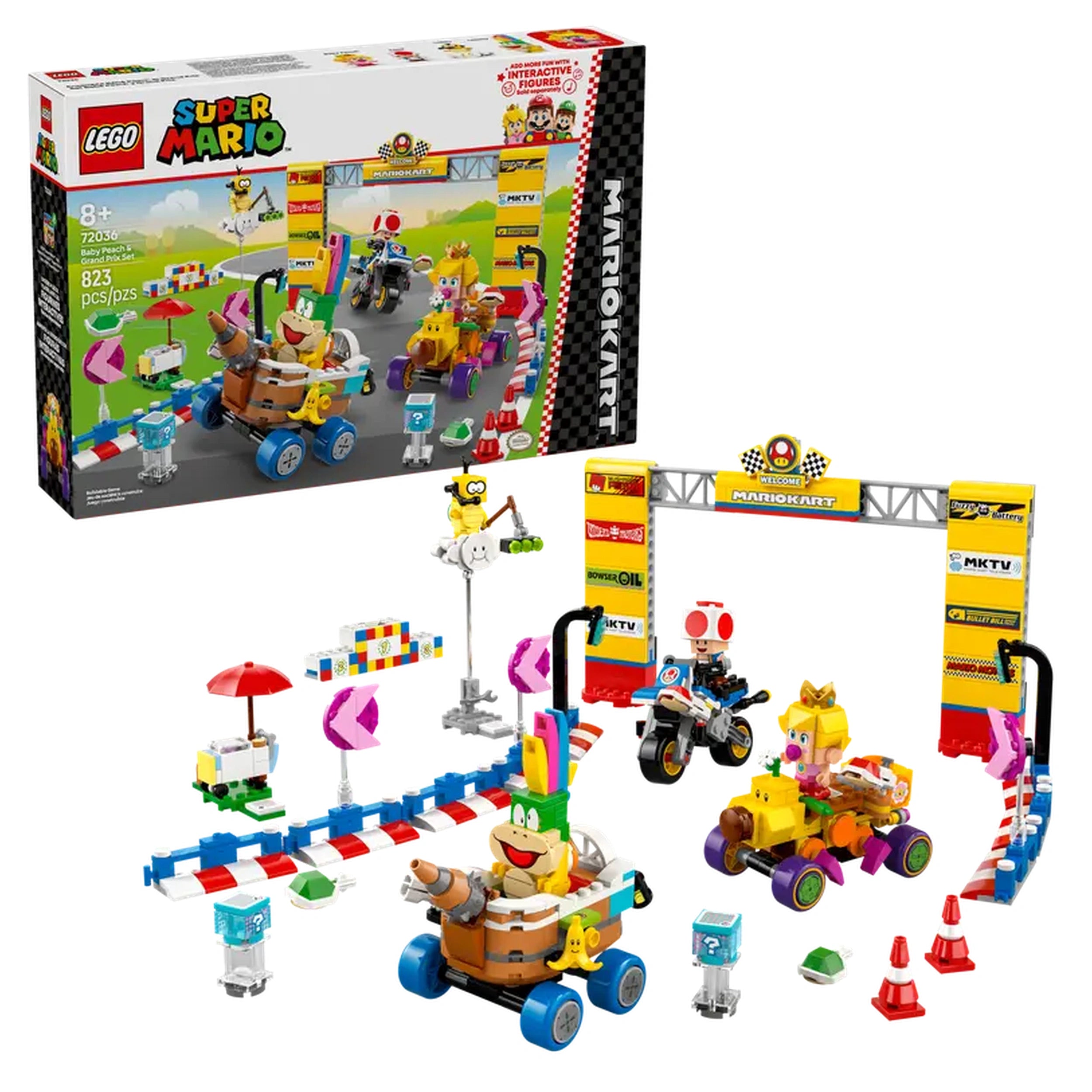 Lego - Super Mario - Ensemble Baby Peach & Grand Prix - Jouets de construction