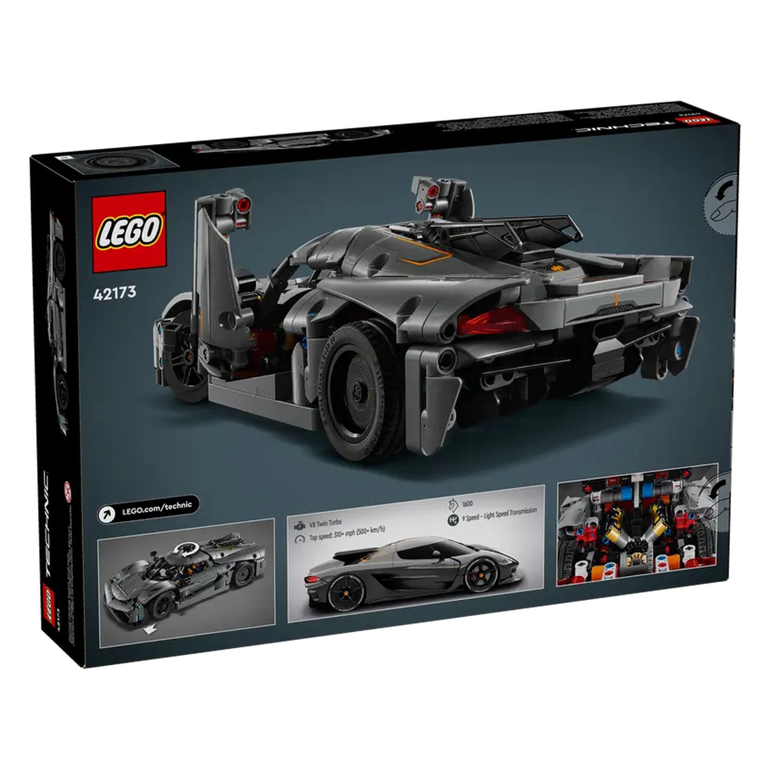 Lego - Technic - Koenigsegg Jesko Absolut Grey Hypercar - Construction Set Toys