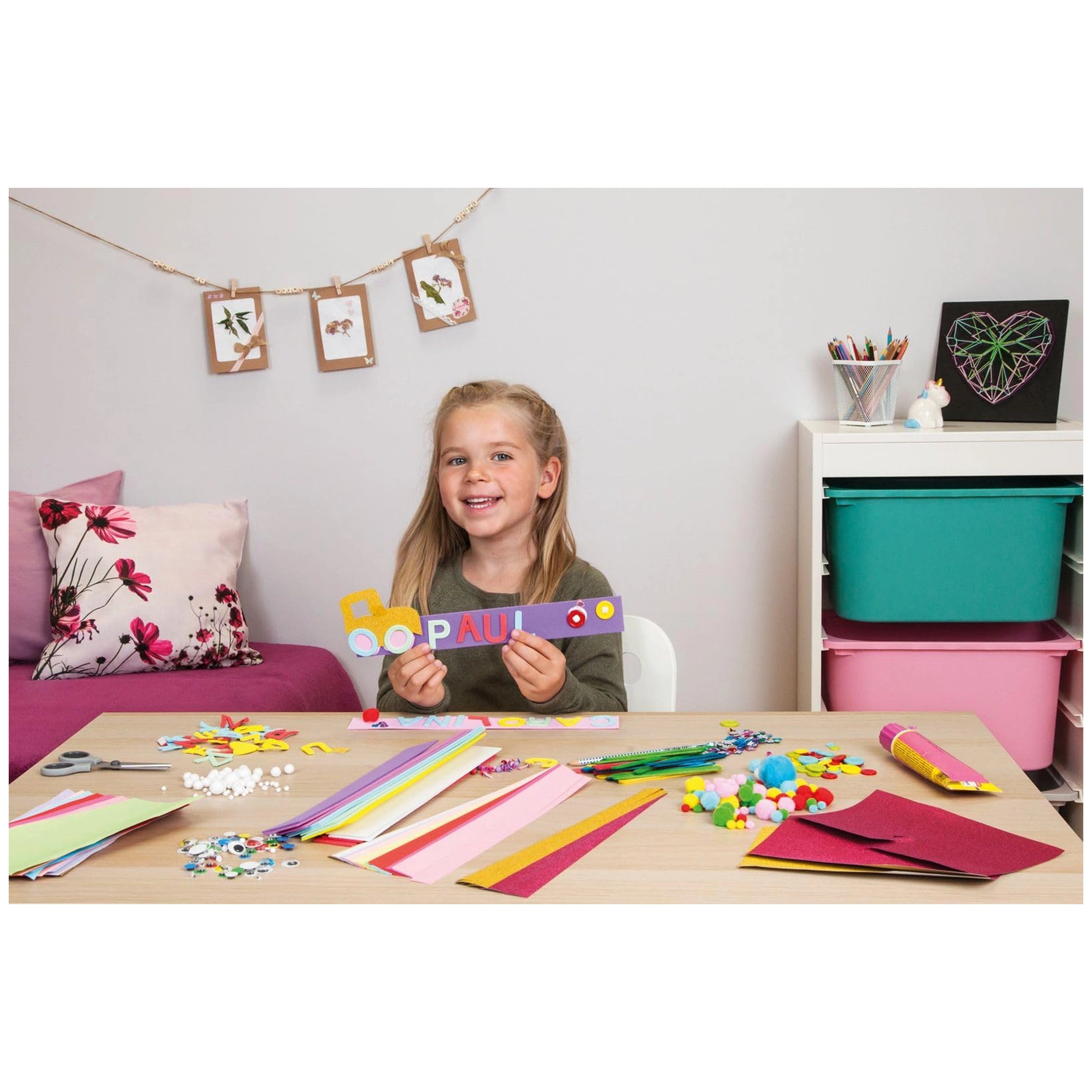 Lena - Boîte de bricolage rose - Arts et artisanat