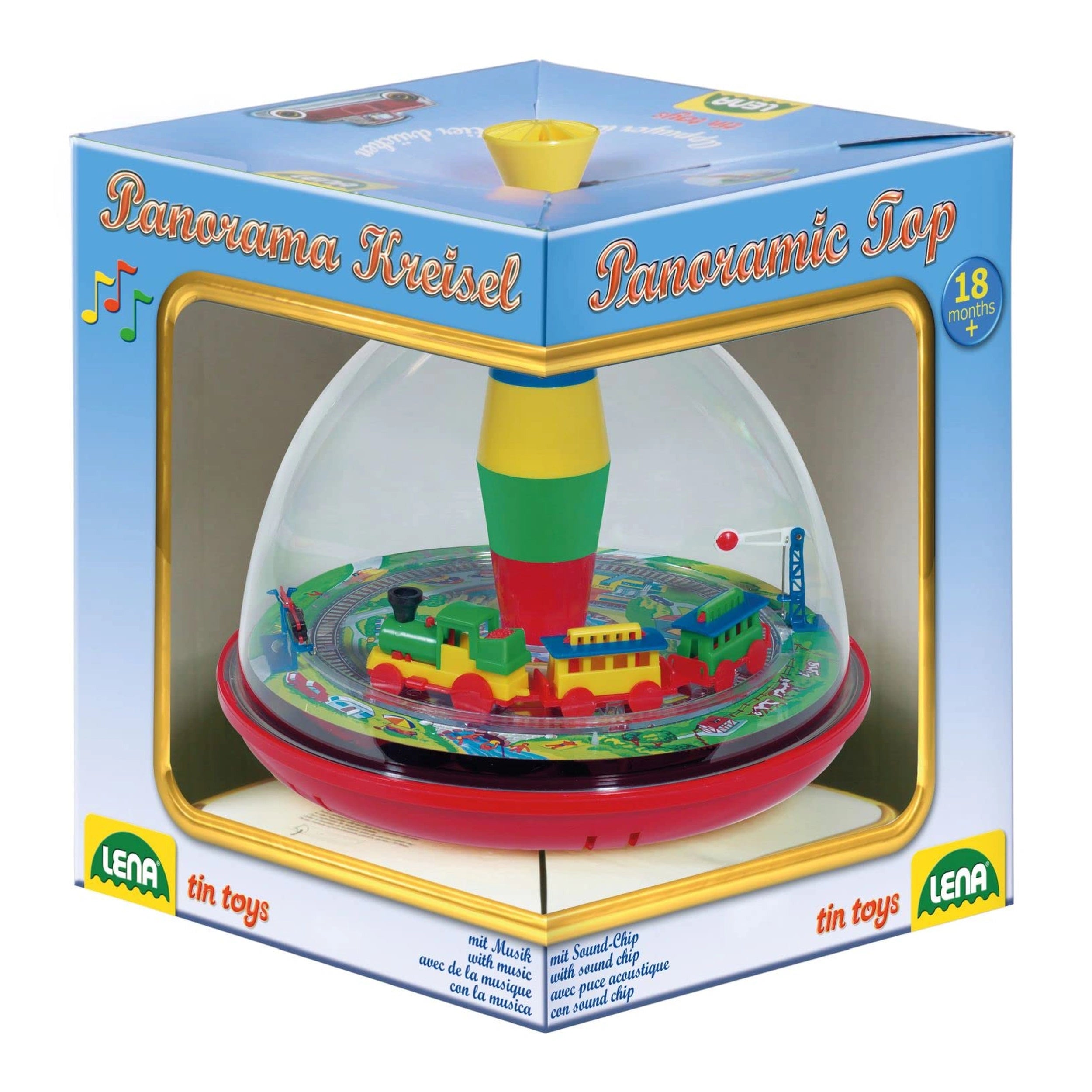 Lena - Spinning Top - Rotating Railway 19 cm - Baby Activity Toys