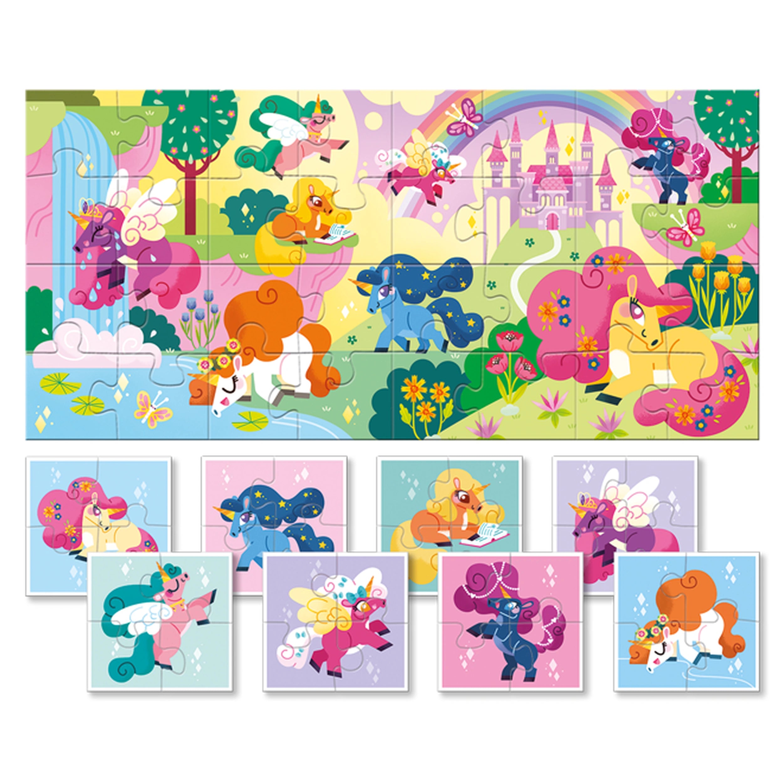 Ludattica - Collection de Puzzles pour Bébé - Licornes - Puzzles