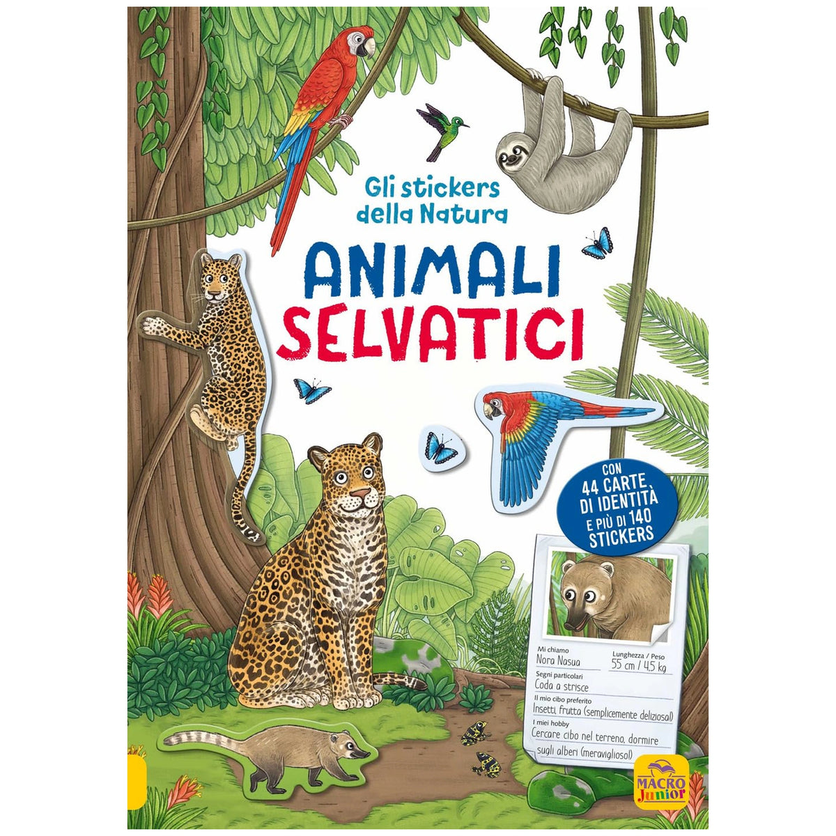 MACRO JUNIOR - Wild Animals Nature Stickers Book