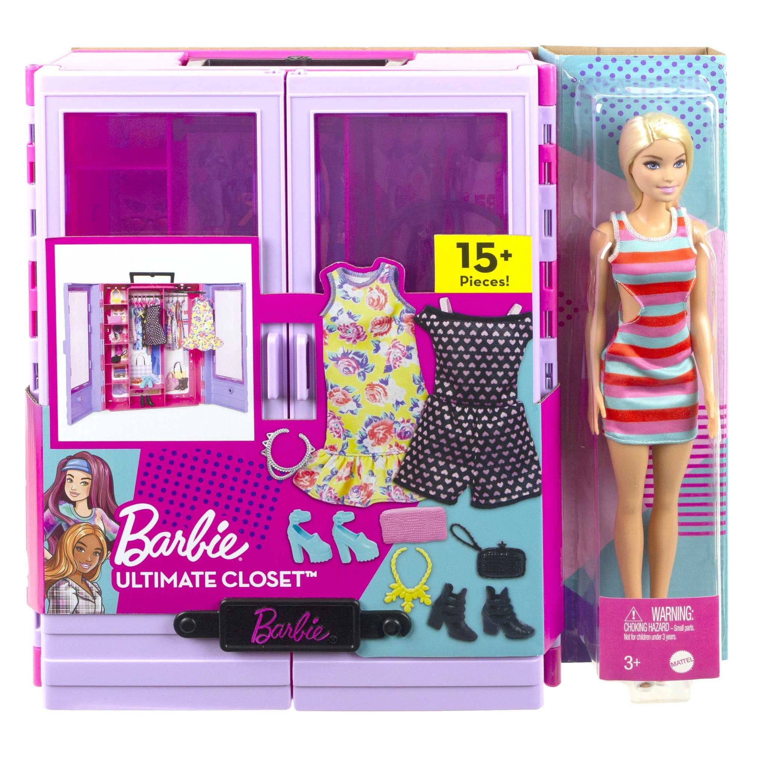 MATTEL - Barbie - Coffre de jeu ultime - Poupées - Playsets - Figurines de jouet