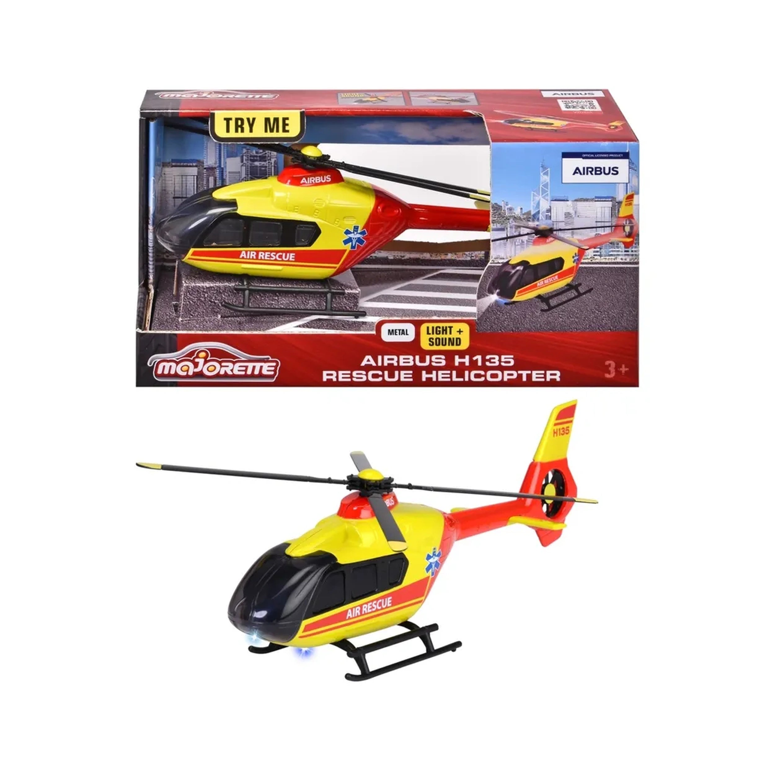 Majorette - Airbus H135 Rescue Helicopter Play Vehicles