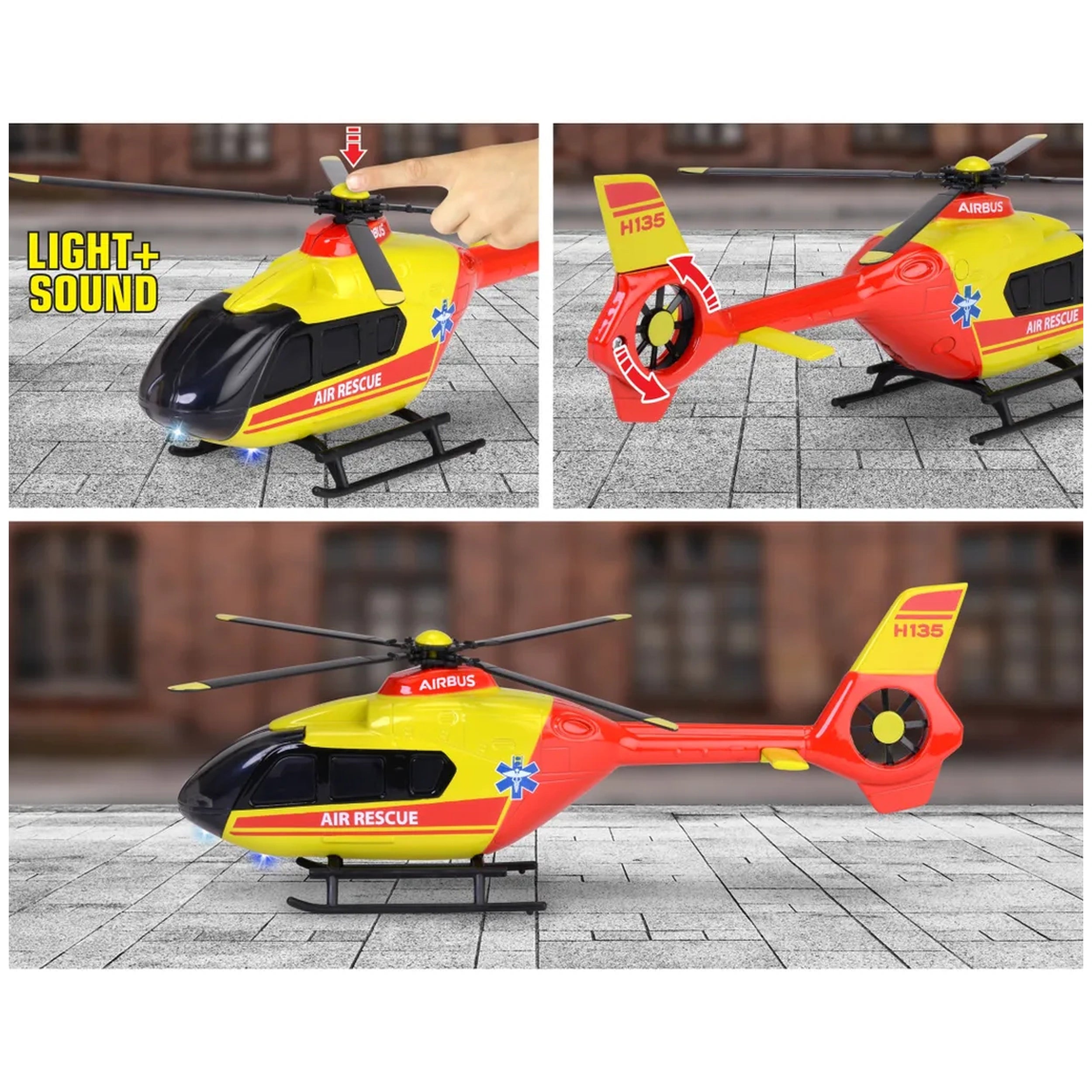 Majorette - Airbus H135 Rescue Helicopter Play Vehicles
