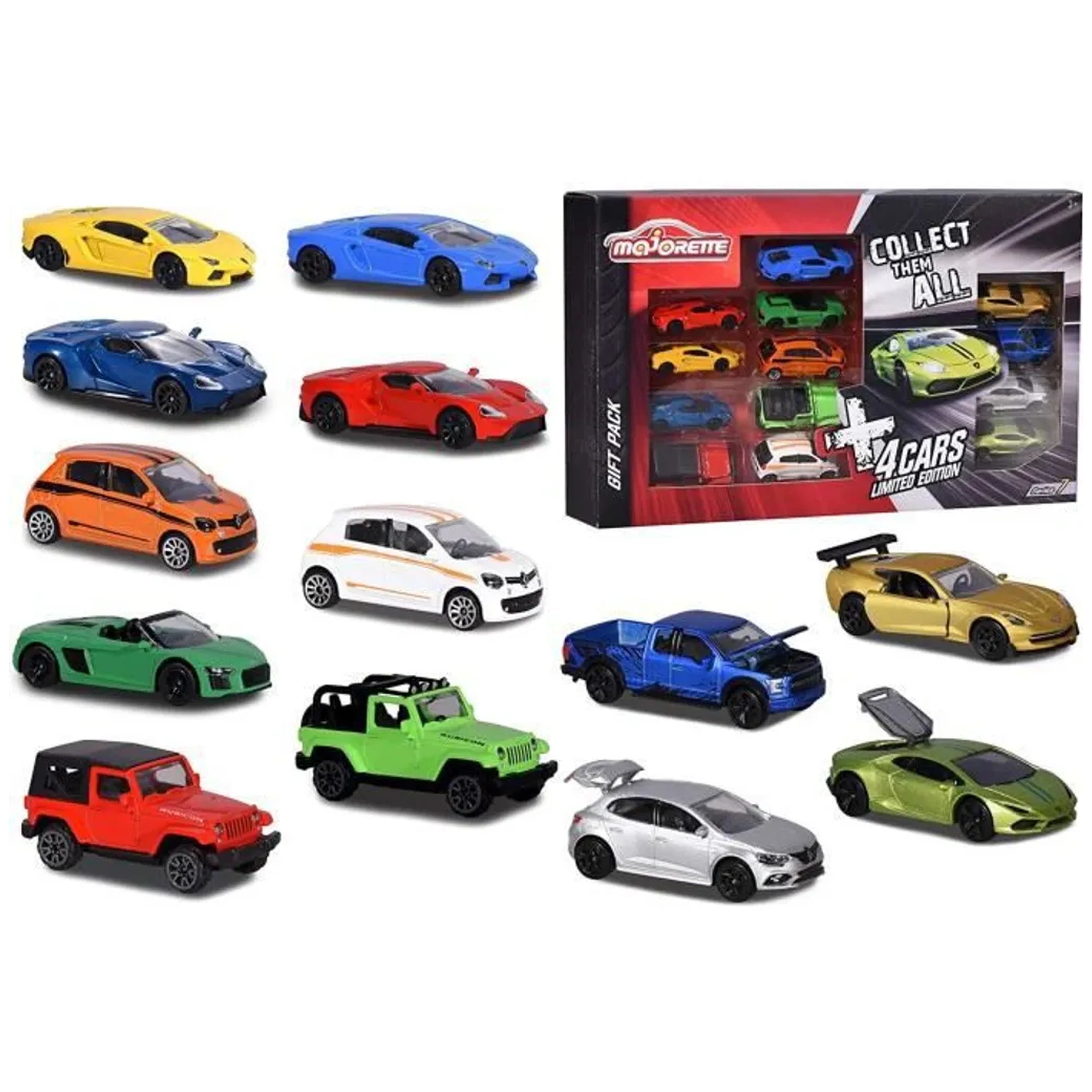 Majorette - Pack Cadeau en Métal Die-Cast 13 Pcs Édition Limitée