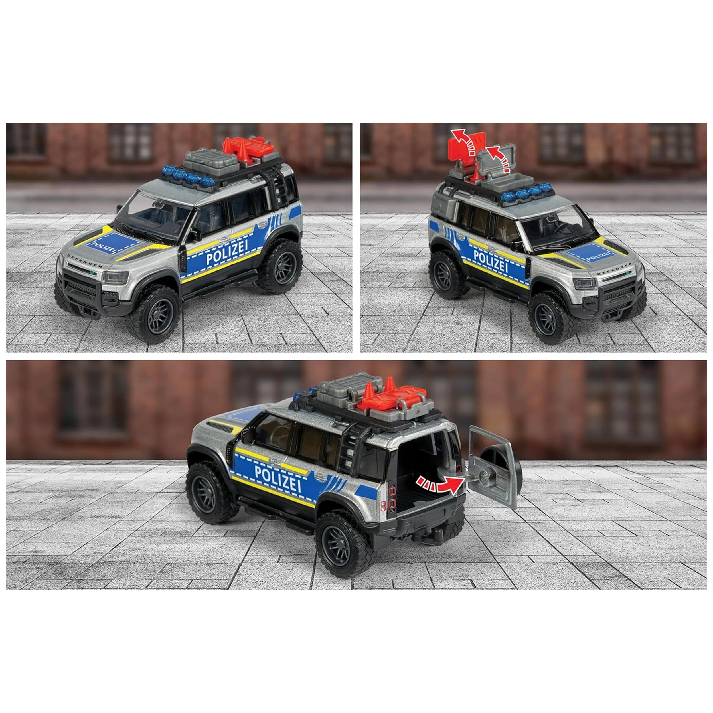 Majorette Land Rover Defender 90 Véhicules de Jeu de Police