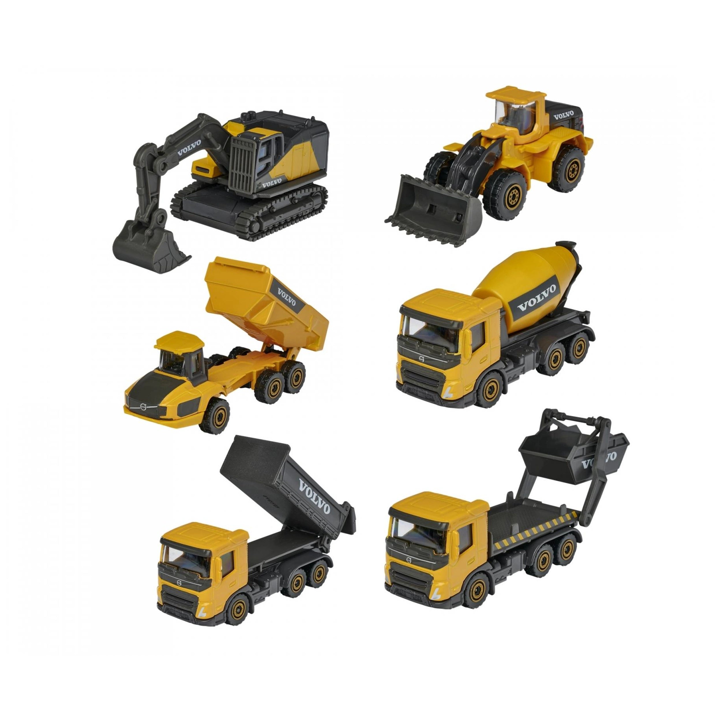 Majorette - Ensemble de 3 véhicules de construction Volvo - Véhicules de jeu