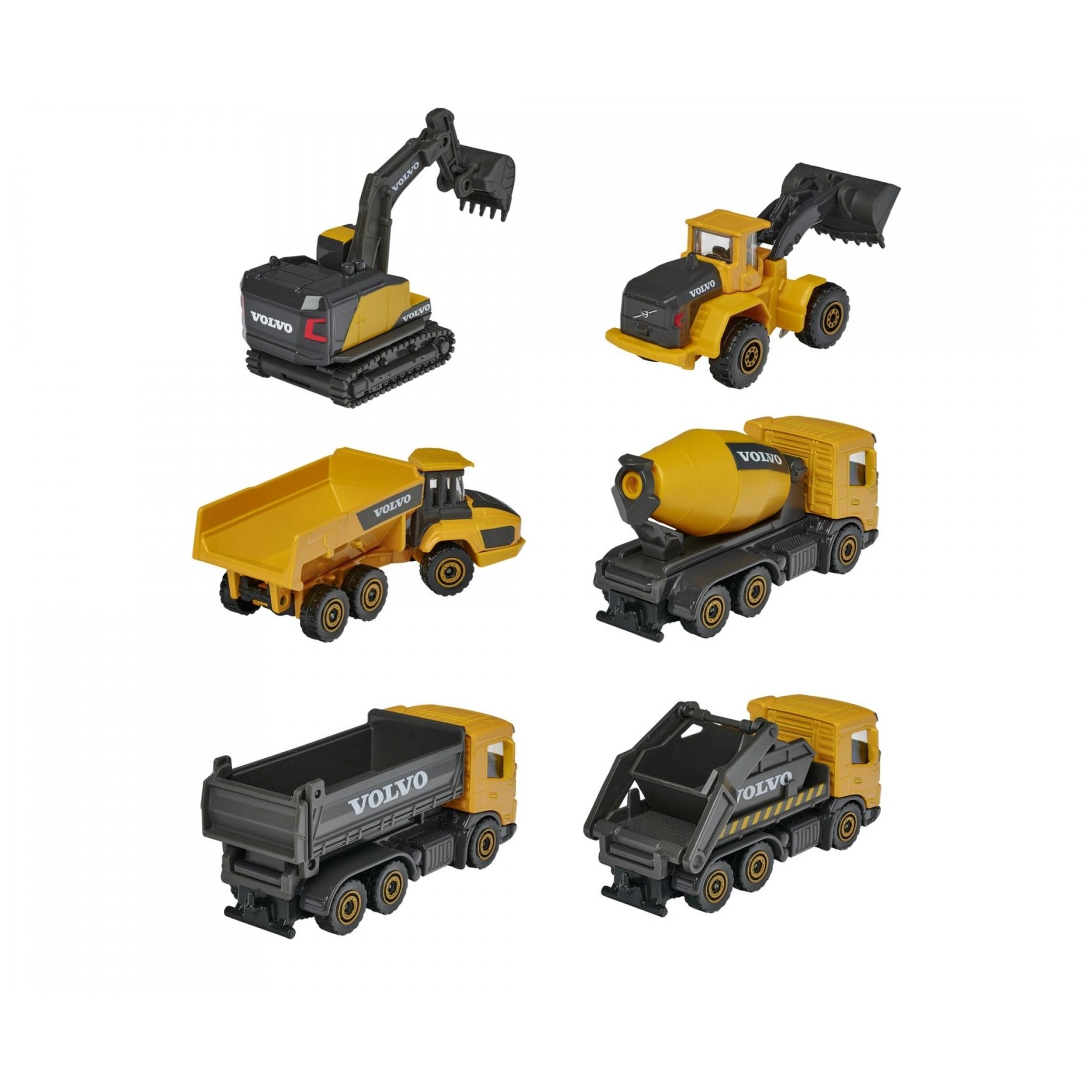 Majorette - Ensemble de 3 véhicules de construction Volvo - Véhicules de jeu