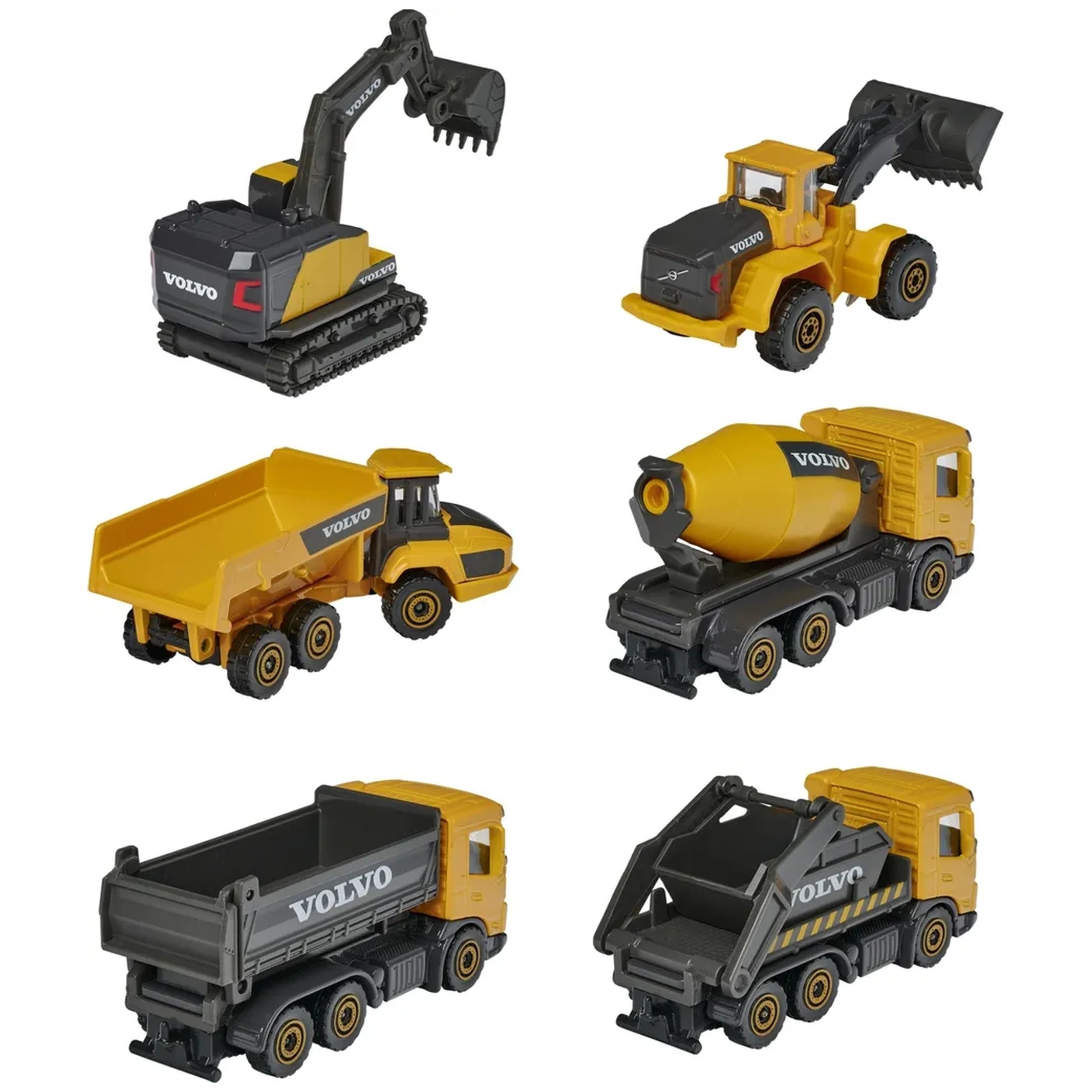 Majorette - Assortiment de construction Volvo 3 véhicules de jeu