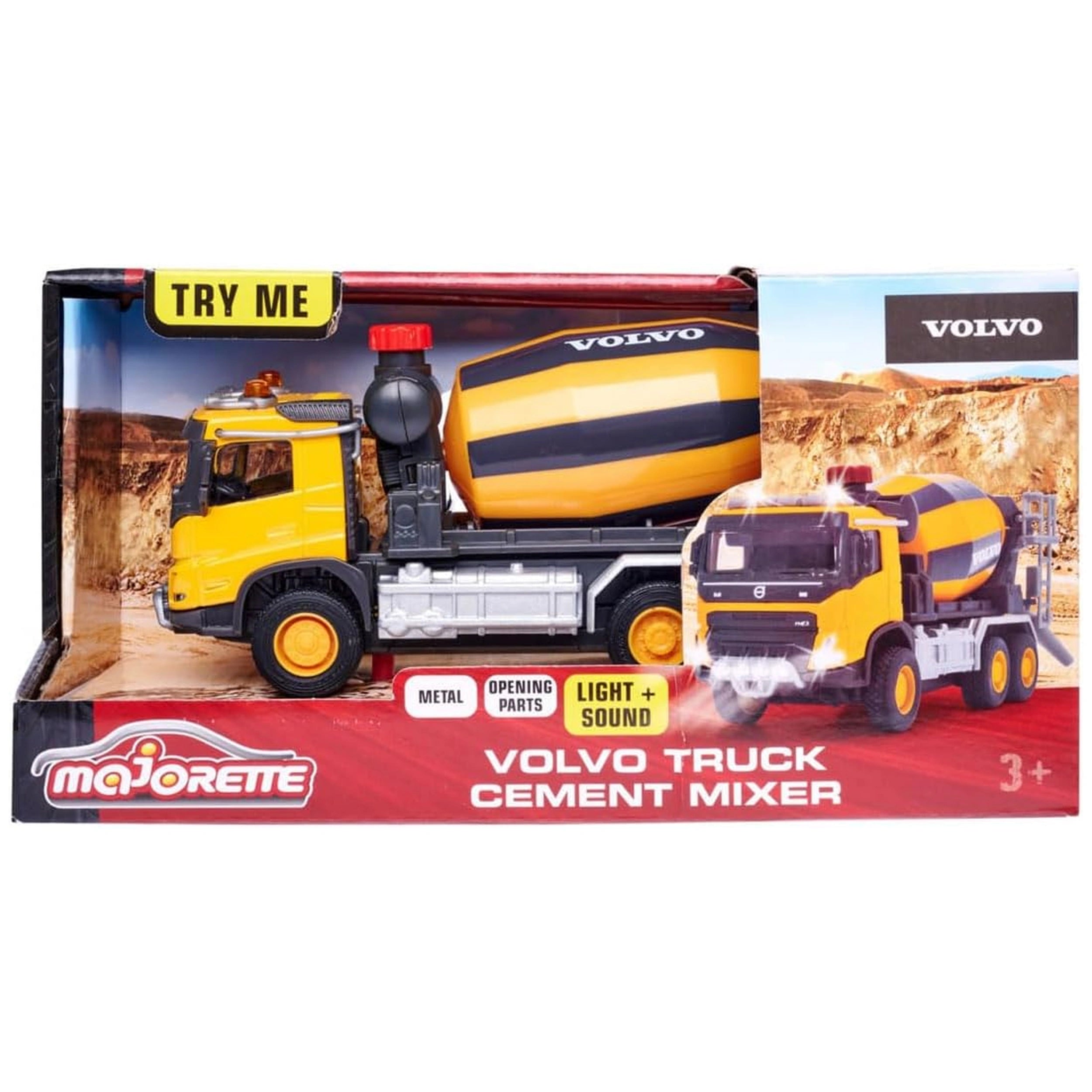 Majorette - Camion Malaxeur à Ciment Volvo-MFX - Véhicules de Jeu