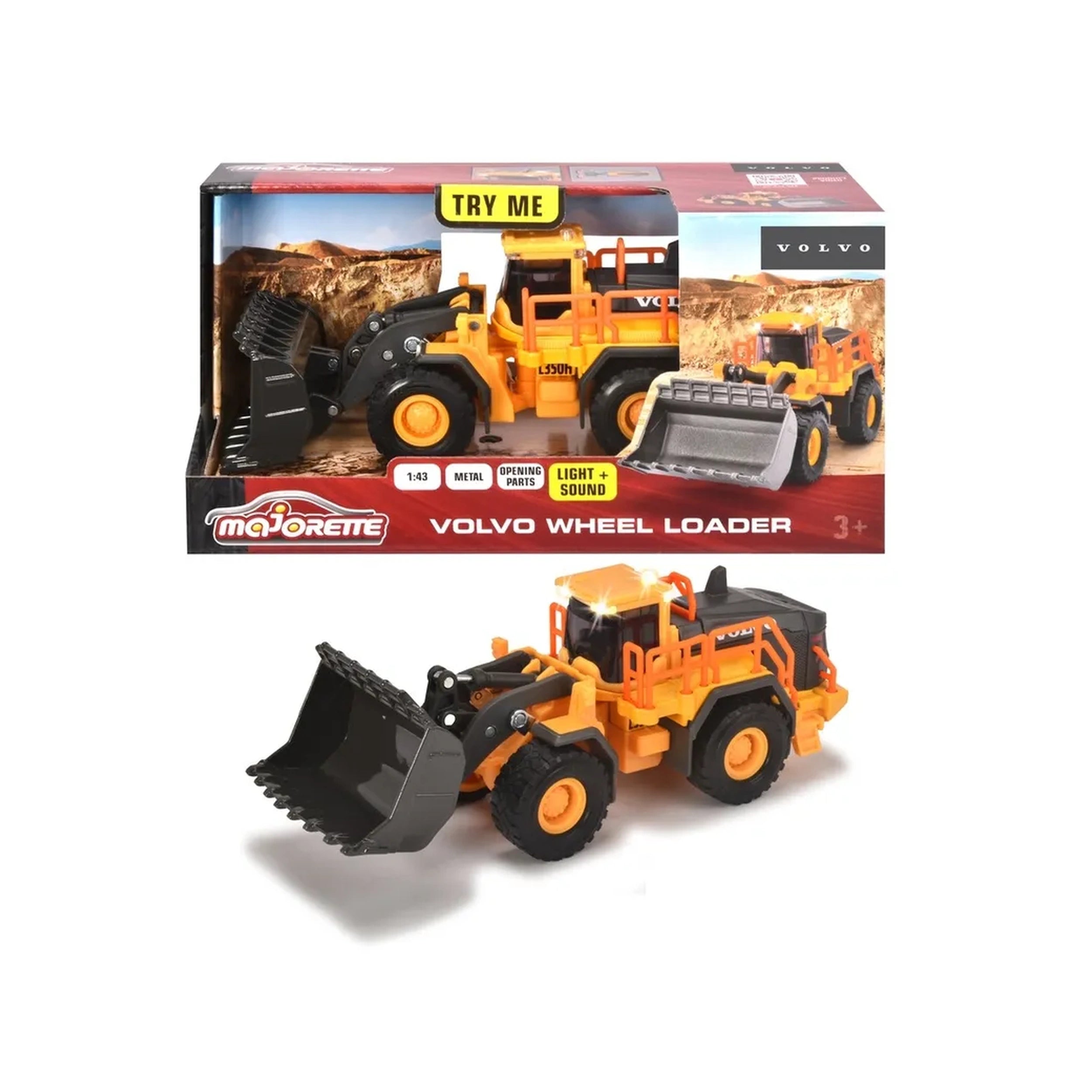 Majorette - Volvo Shovel Play Vehicles