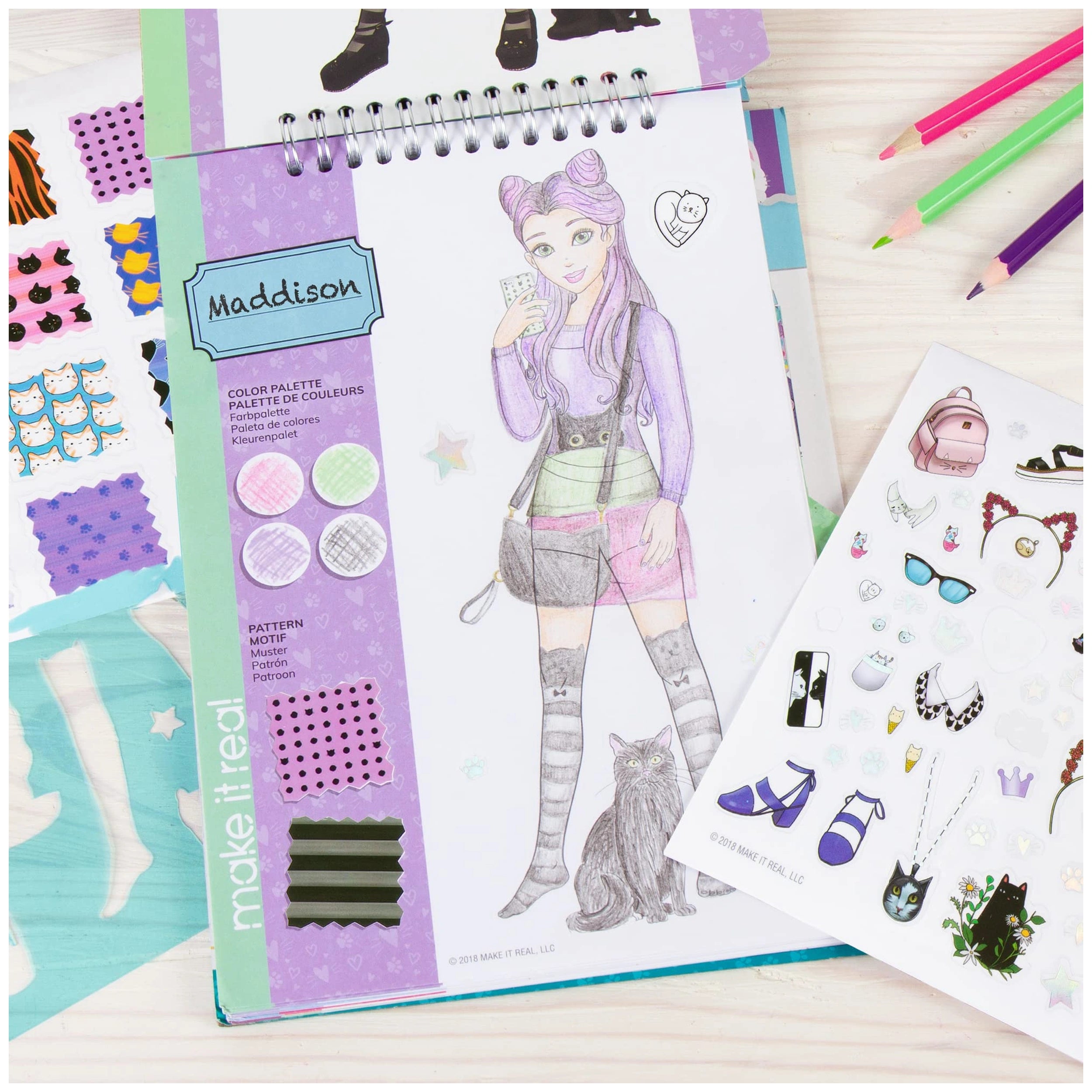 Make It Real - Carnet de croquis de mode Pretty Kitty - Loisirs créatifs