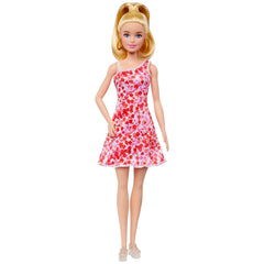 Mattel - Poupée Barbie Basic Robe Fleurie Rouge - Poupées, Ensembles de Jeu et Figurines