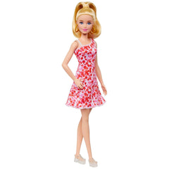 Mattel - Poupée Barbie Basic Robe Fleurie Rouge - Poupées, Ensembles de Jeu et Figurines