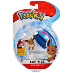 JAZWARES - Figurine Clip N Go Pokémon et Poké Ball - Figurines d'action et jouets