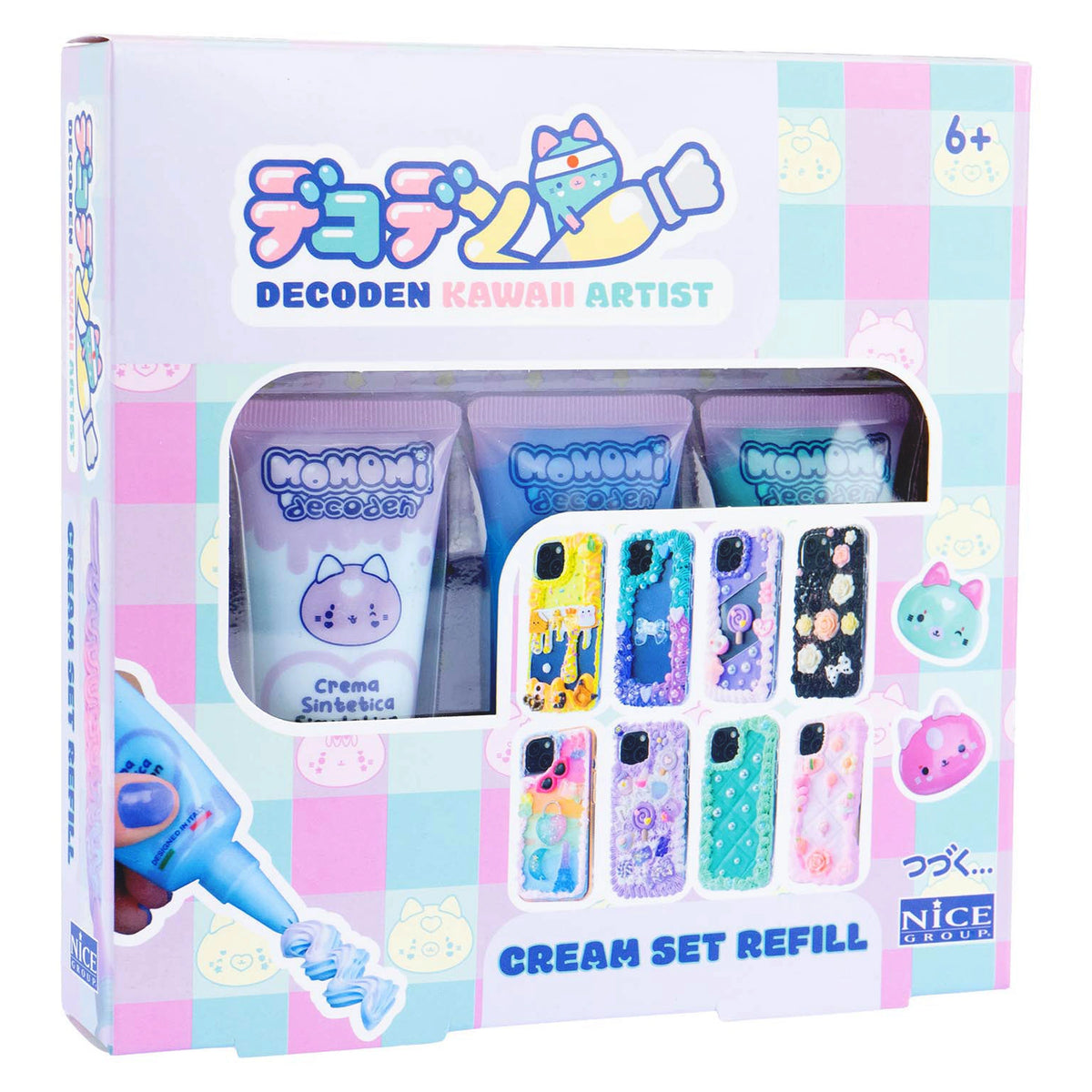 Momomi - Coque de téléphone crémeuse d'artiste Decoden Kawaii - Arts et Artisanat