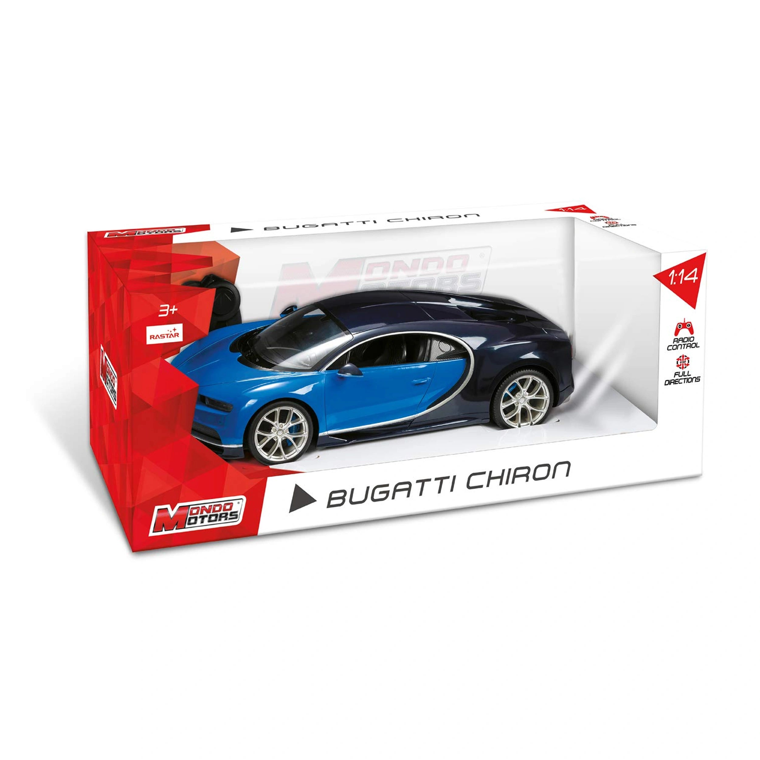 Mondo - Bugatti Chiron Télécommandé 2,4 GHz 1:14 Fonction Complète - Véhicules de Jeu