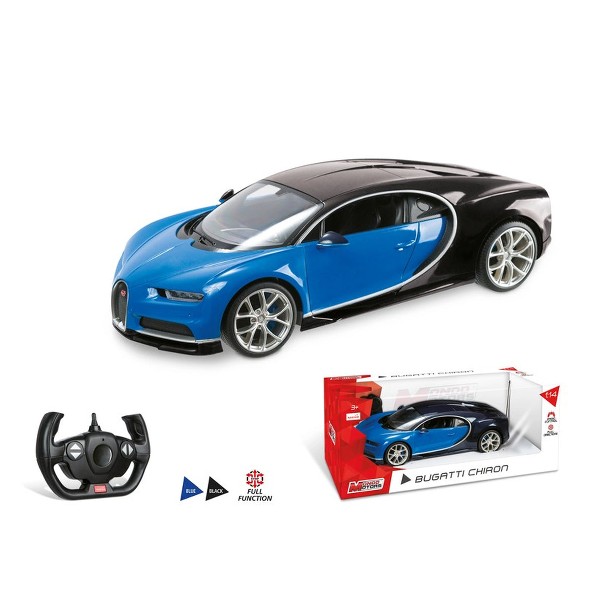 Mondo - Bugatti Chiron Télécommandé 2,4 GHz 1:14 Fonction Complète - Véhicules de Jeu
