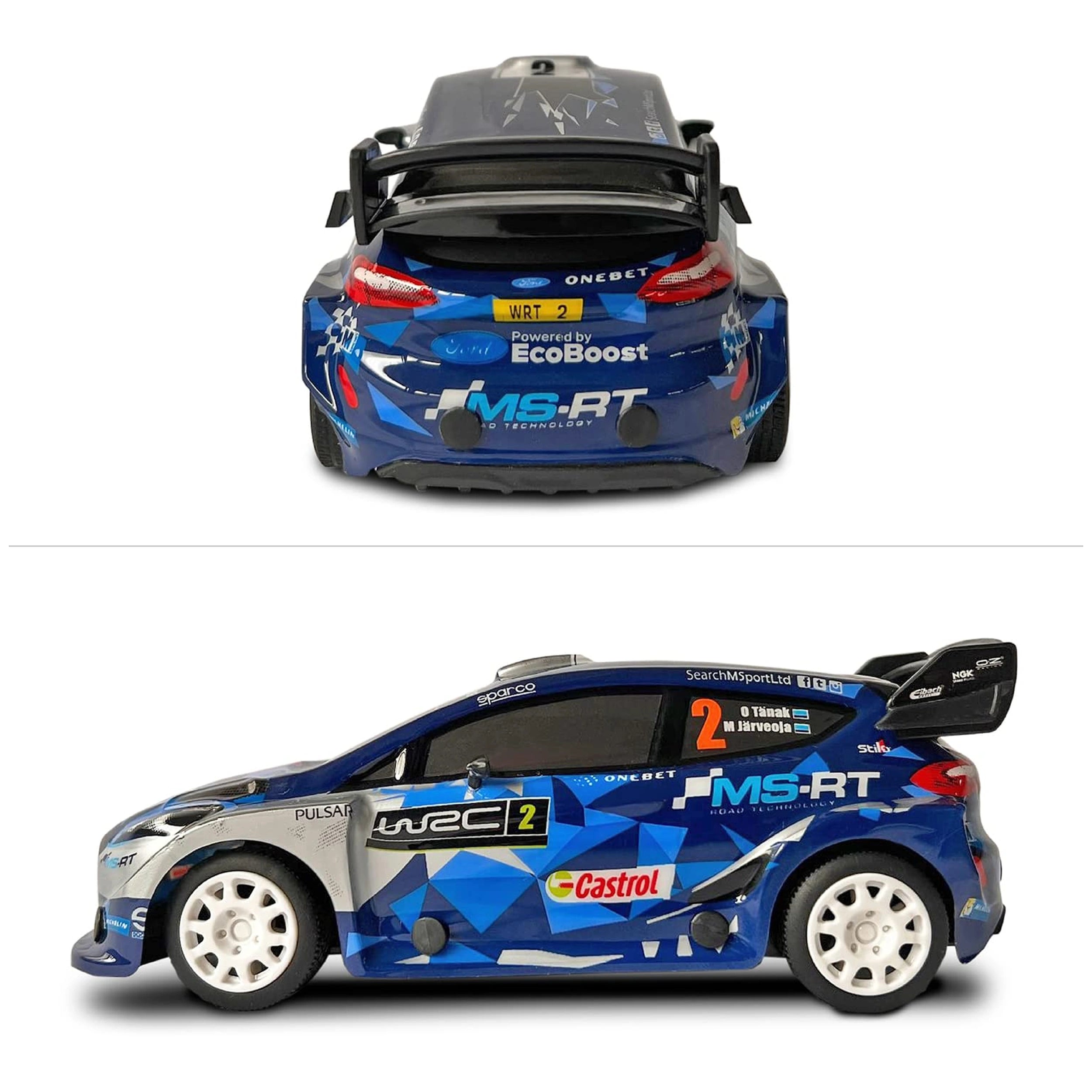 Mondo - Ford Fiesta WRC Télécommandé 2,4 GHz 1:24 Fonction Complète avec Carrosserie Lexan - Véhicules de Jeu