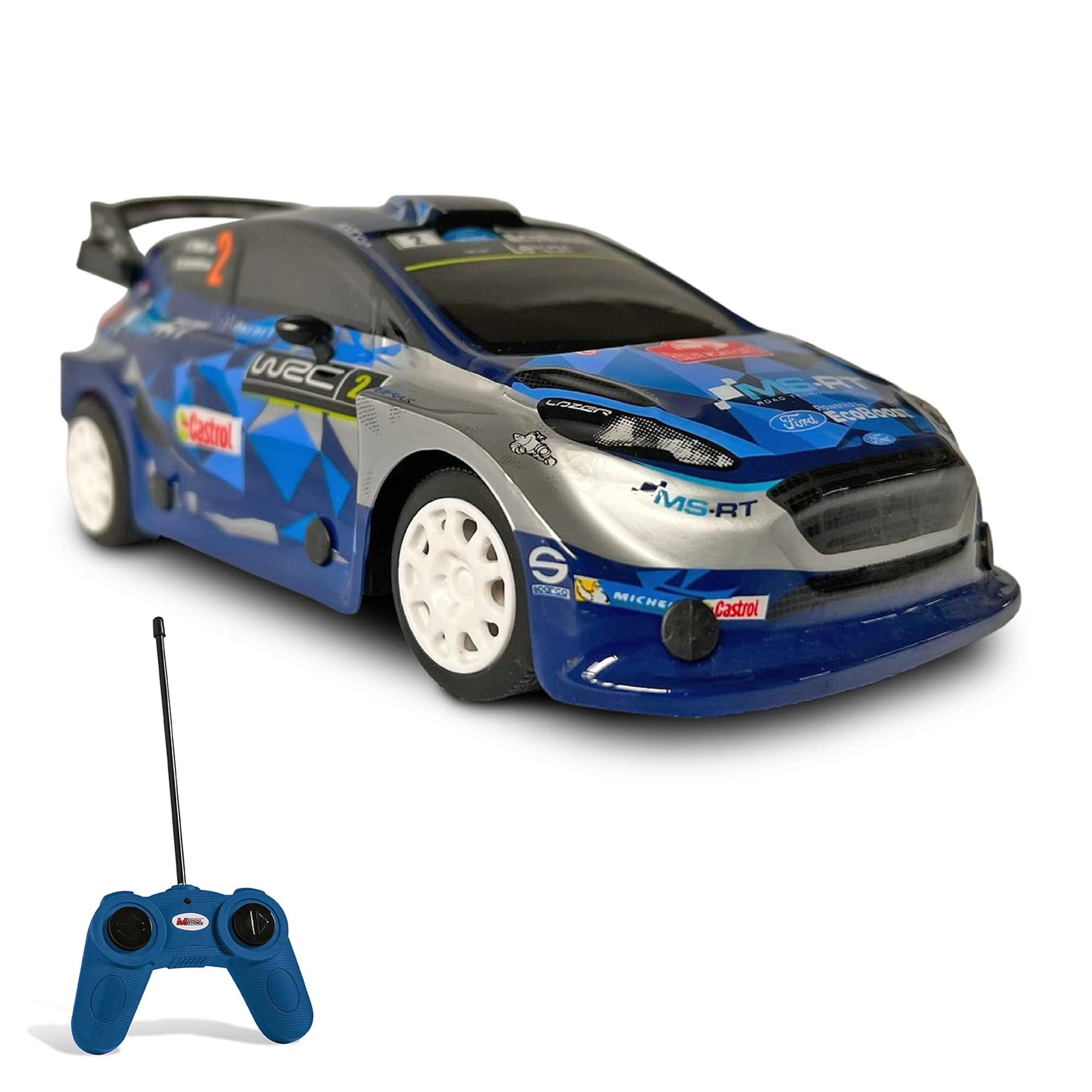 Mondo - Ford Fiesta WRC Télécommandé 2,4 GHz 1:24 Fonction Complète avec Carrosserie Lexan - Véhicules de Jeu
