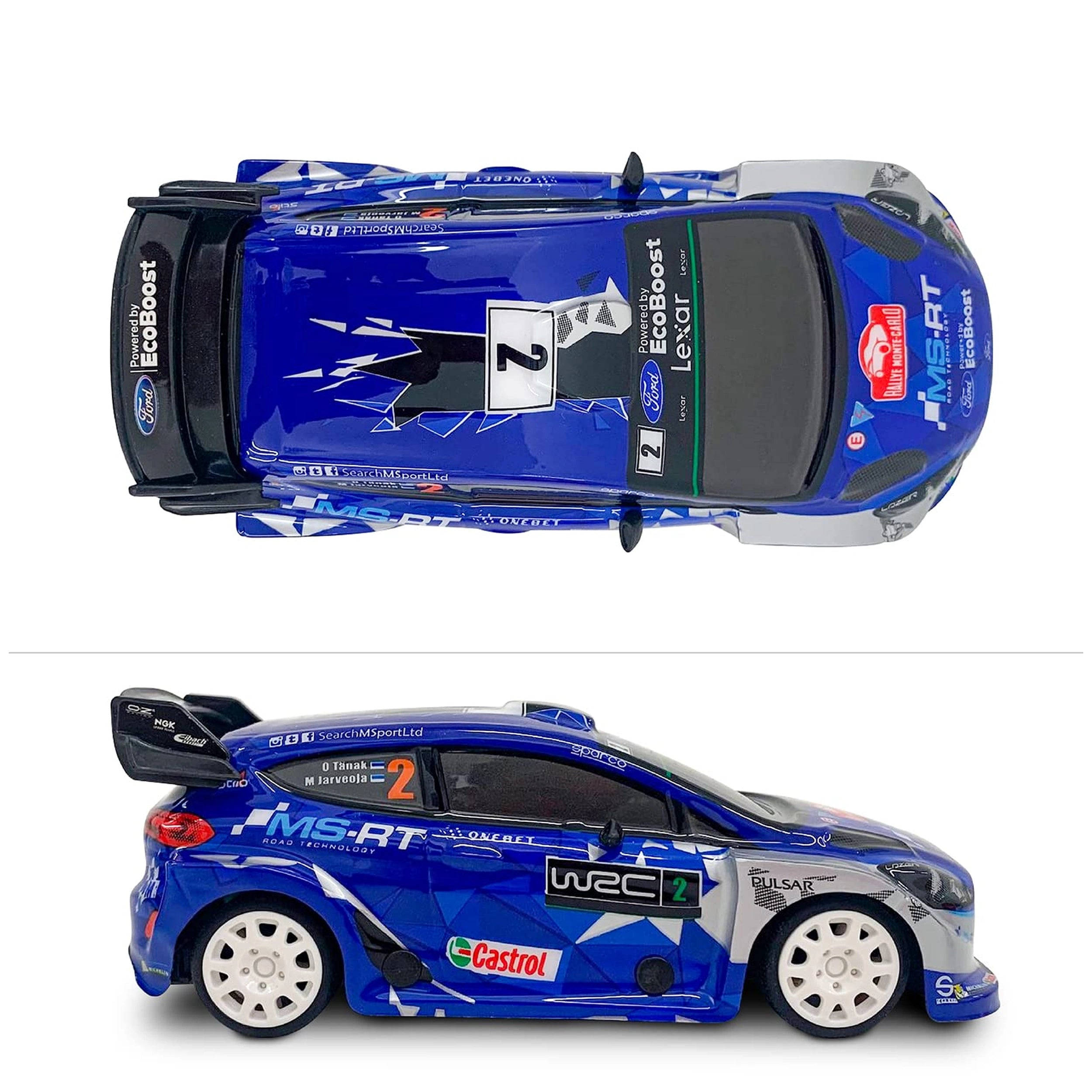 Mondo - Ford Fiesta WRC Télécommandé 2,4 GHz 1:28 Fonction Complète avec Carrosserie Lexan - Véhicules de Jeu