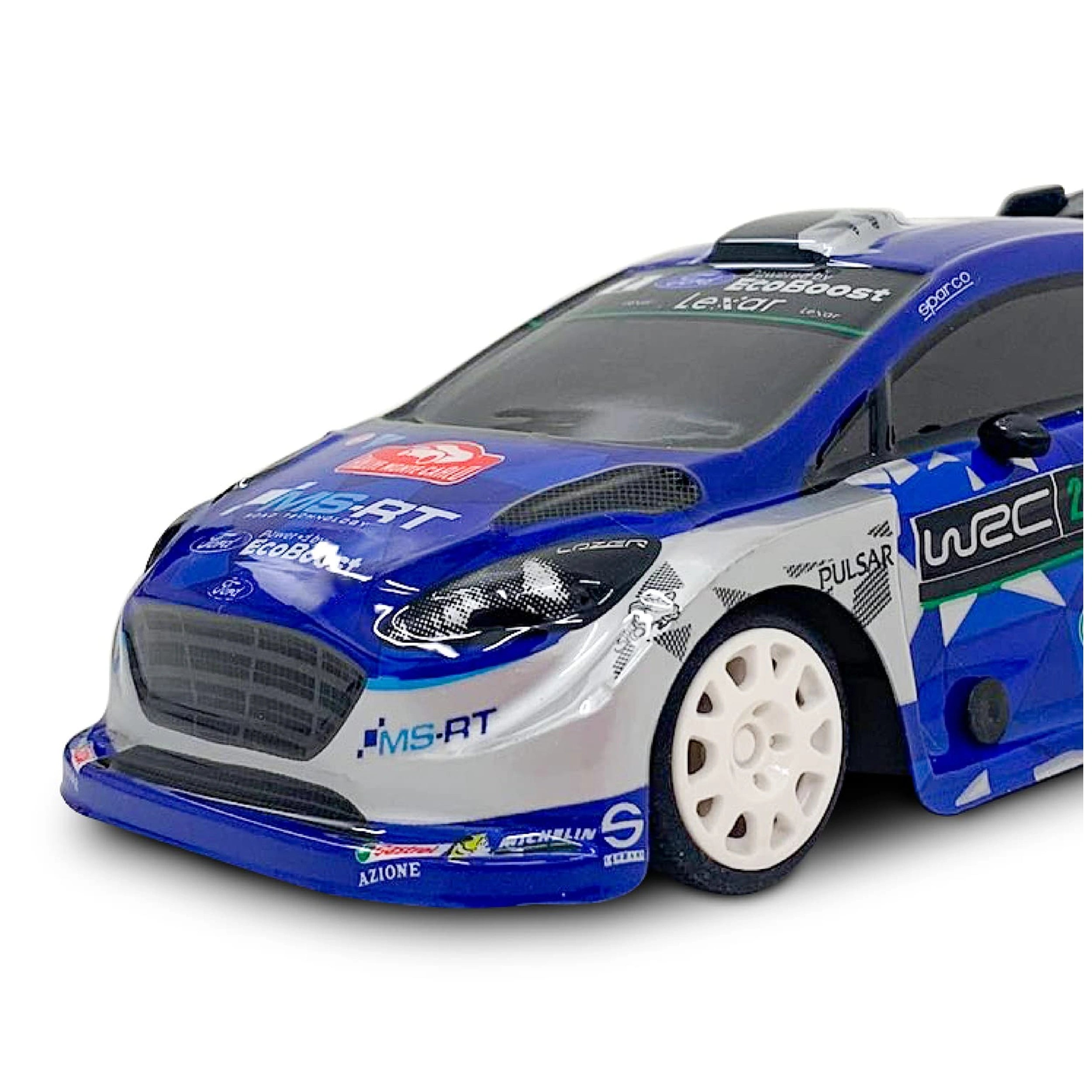 Mondo - Ford Fiesta WRC Télécommandé 2,4 GHz 1:28 Fonction Complète avec Carrosserie Lexan - Véhicules de Jeu