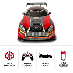 Mondo - Mercedes AMG GT3 Racing Radio-Controlled 2.4 GHz 1:24 Full Function with Lexan Body - Play Vehicles