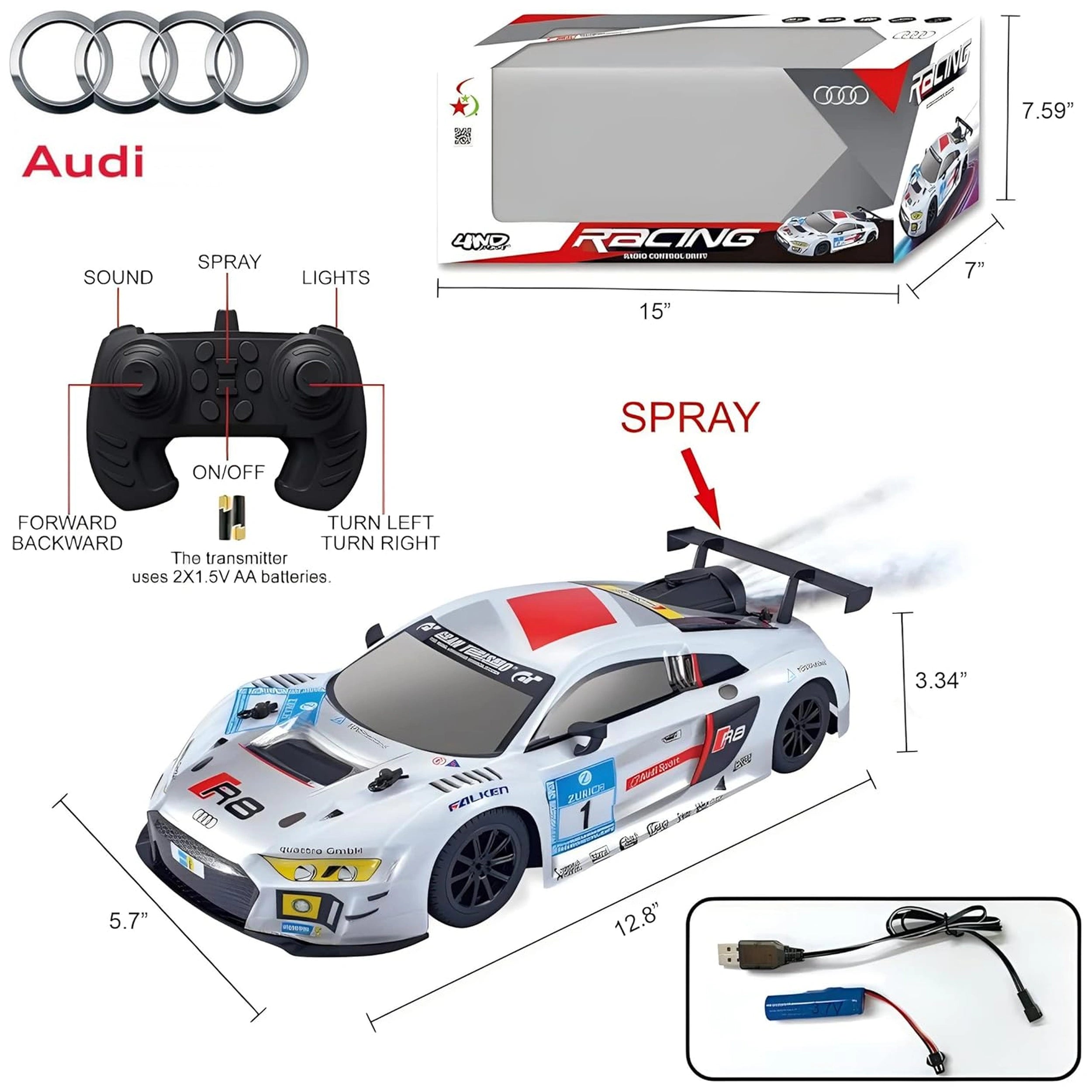 Mondo Motors - Véhicule de jeu Audi R8 RC - Véhicules de jeu