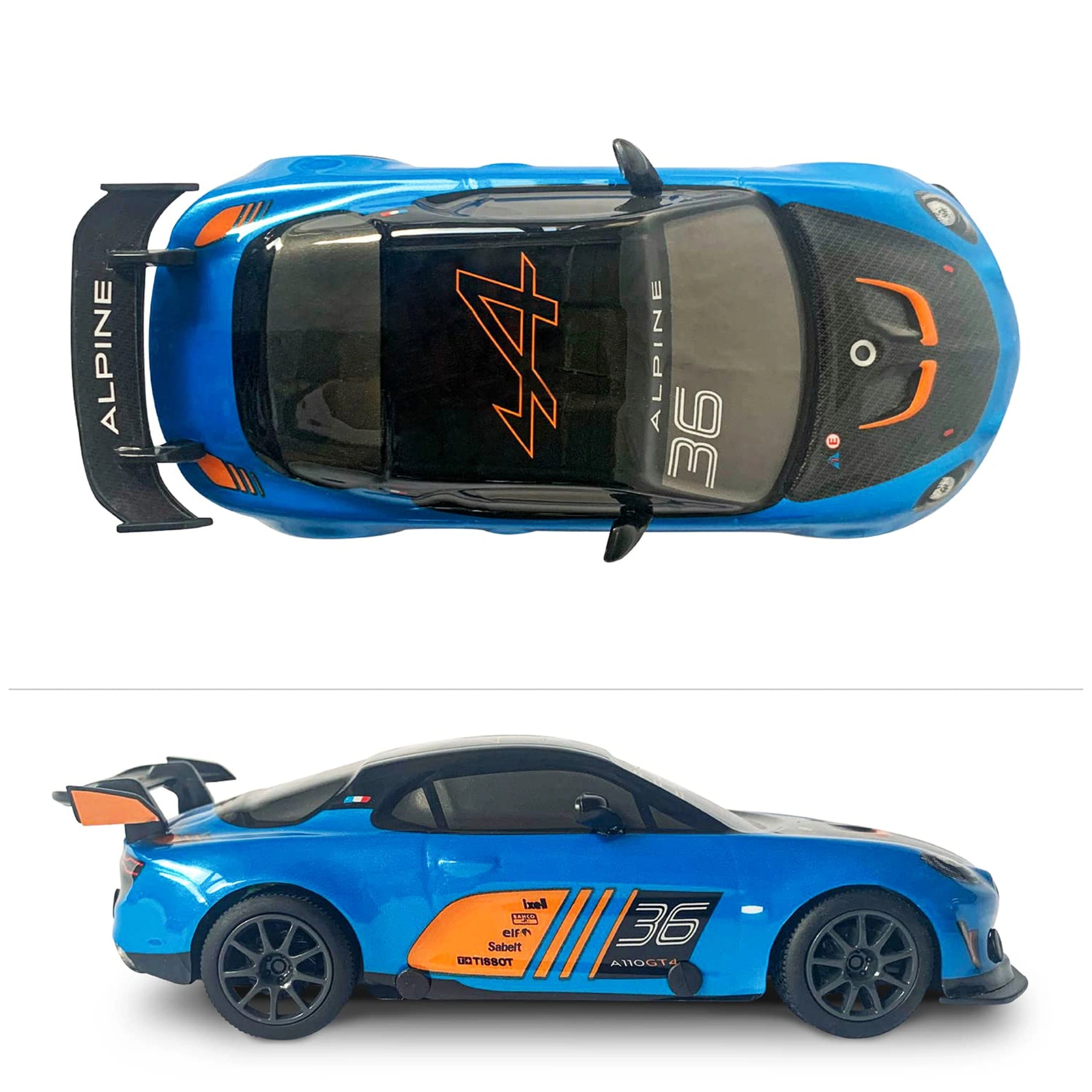 Mondo - Renault Alpine GT4 Radio-Controlled Radio-Controlled 2.4 GHz 1:24 Full Function with Lexan Body - Play Vehicles