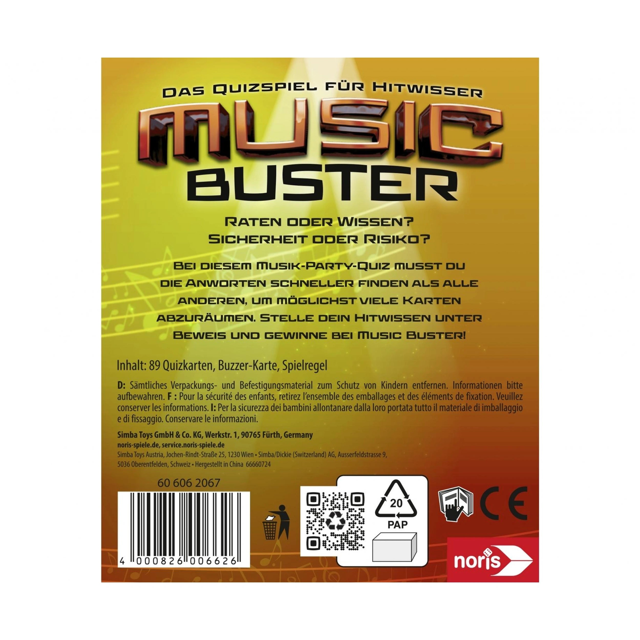 Music-Buster - Music Trivia Game - Board Games