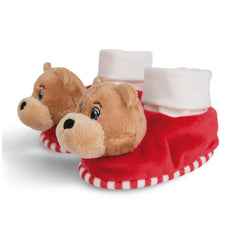 NICI - Chaussons pour bébé avec hochet FC Bayern Munich Bear Berni - Jouets d'activité pour bébé