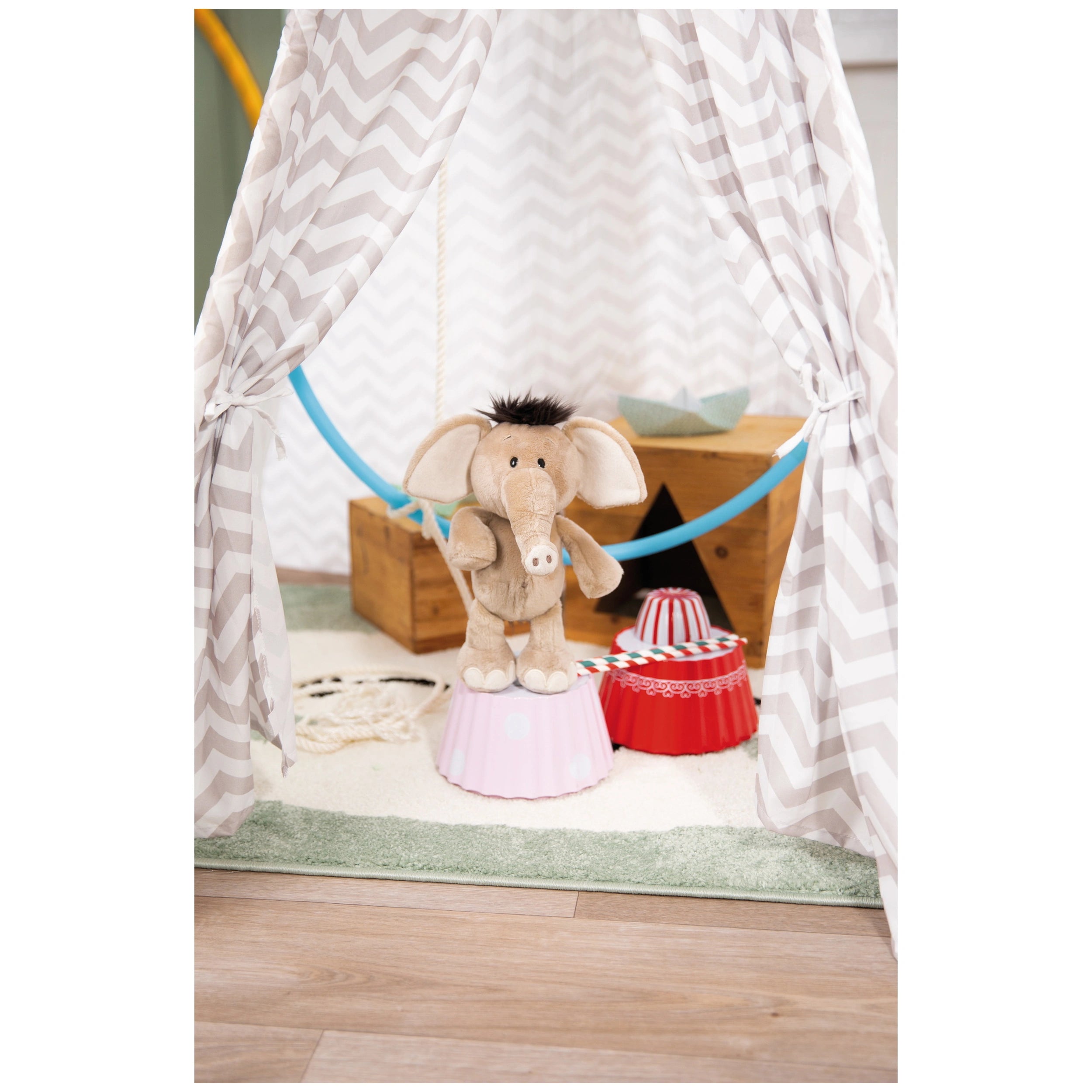 NICI - Éléphant-El-Frido-Peluche-Suspendue-25-Cm