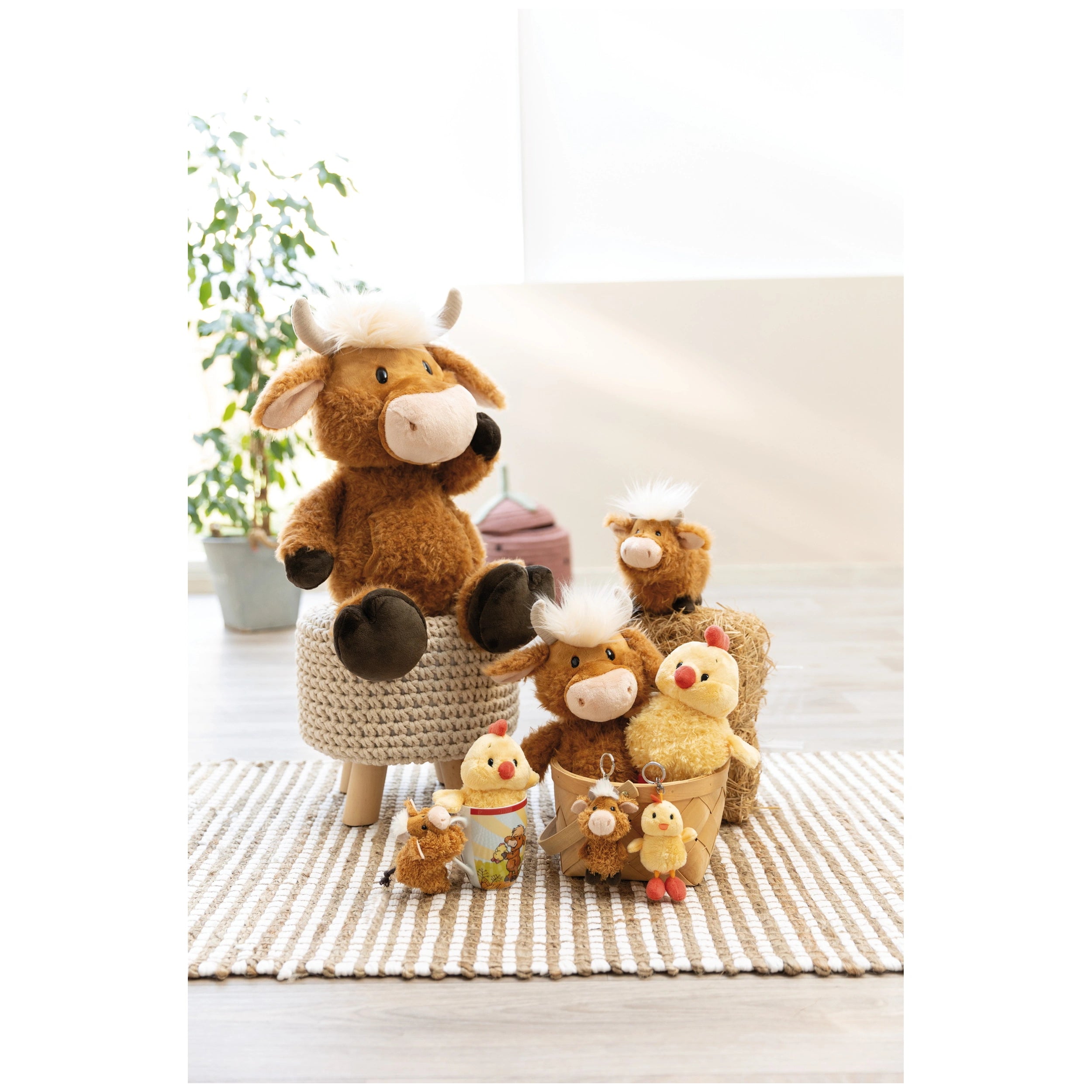 NICI - Amis de la ferme - Vaches des Highlands Mcmooray - Peluches
