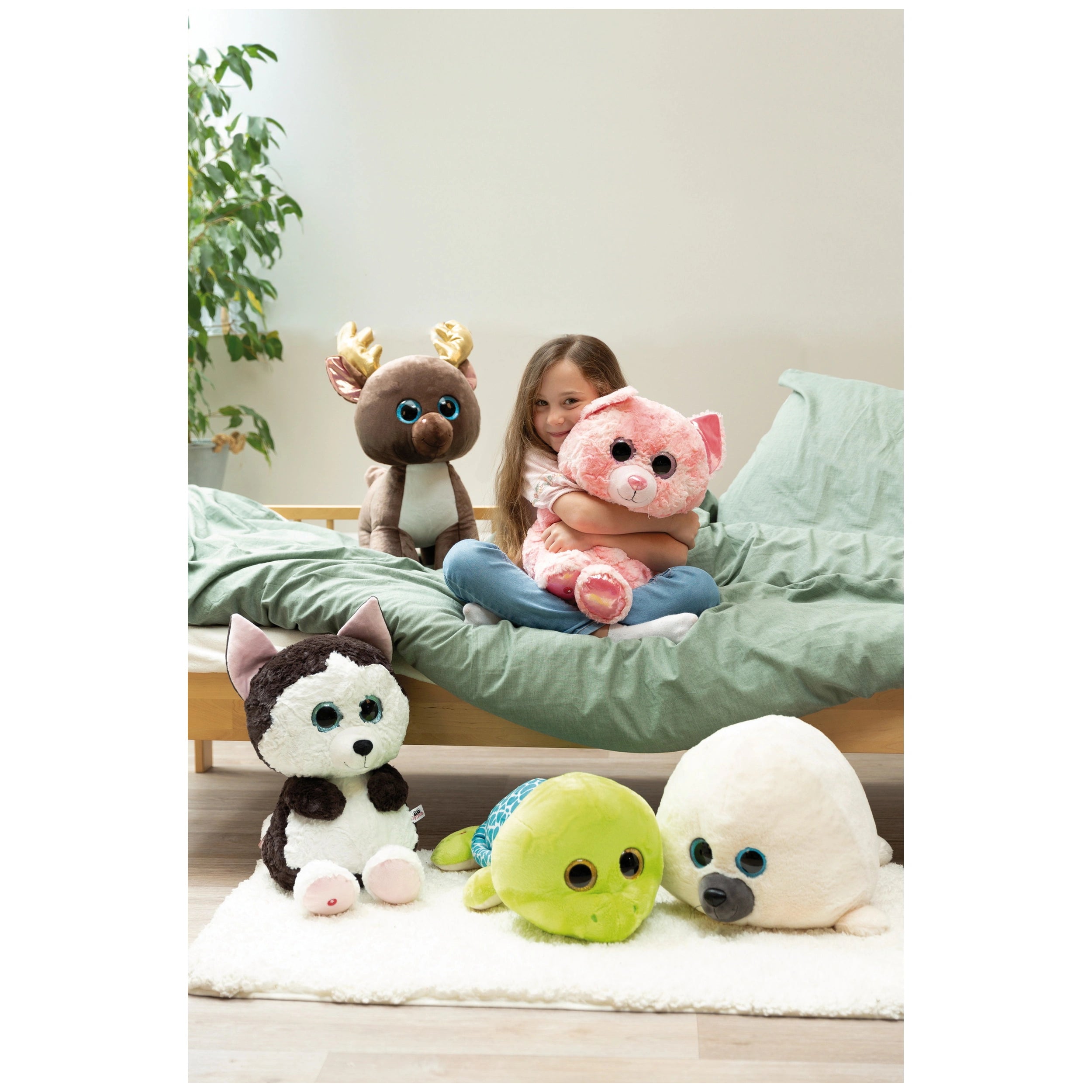 NICI - Glubschis - Renne en peluche - 45 cm - Animaux en peluche