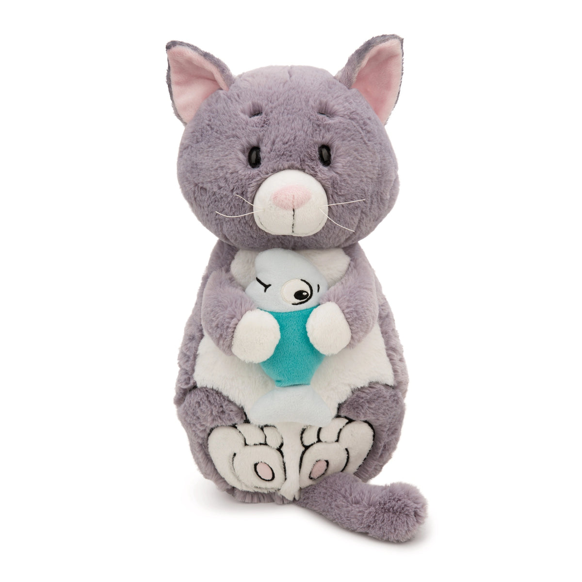 NICI - Homies-Soft-Toy-Cat-Gray-Fish-Nici-Green-Stuffed-Animals