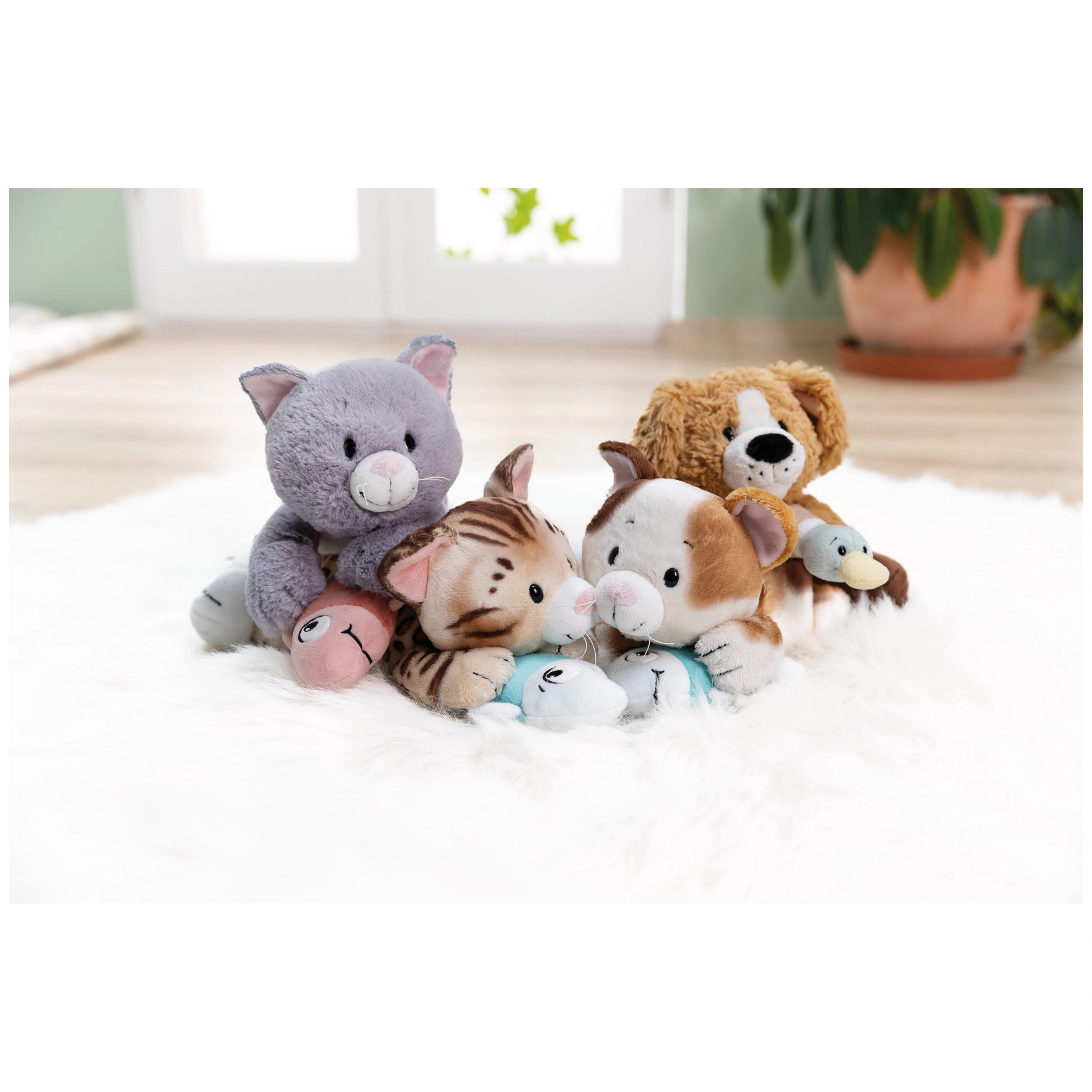 NICI - Homies - Peluche Chat Calico Allongé