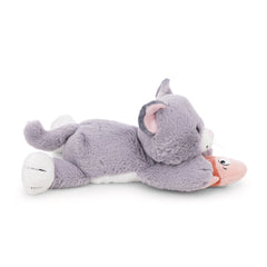 NICI - Homies - Peluche Chat Allongé Gris Poisson Nici Vert 35 Cm - Animaux en Peluche