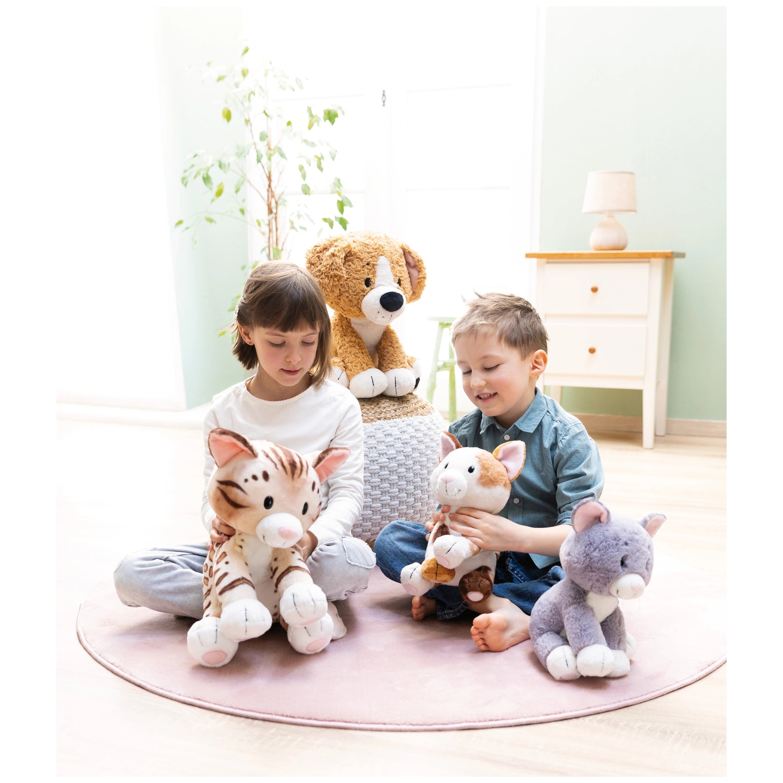 NICI - Homies - Peluche Chat Calico Assis - Animaux en Peluche