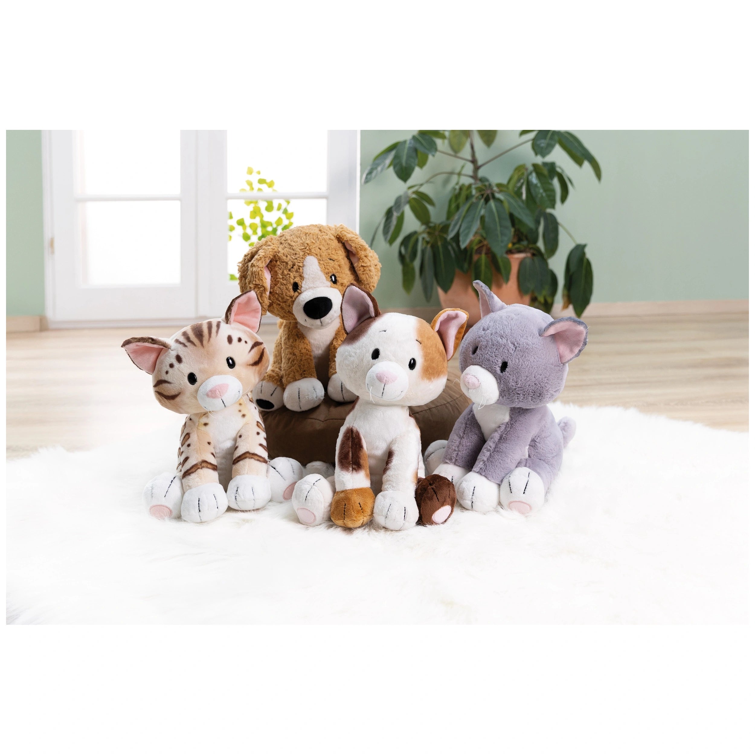 NICI - Homies - Peluche Chat Assis Gris - Animaux en Peluche