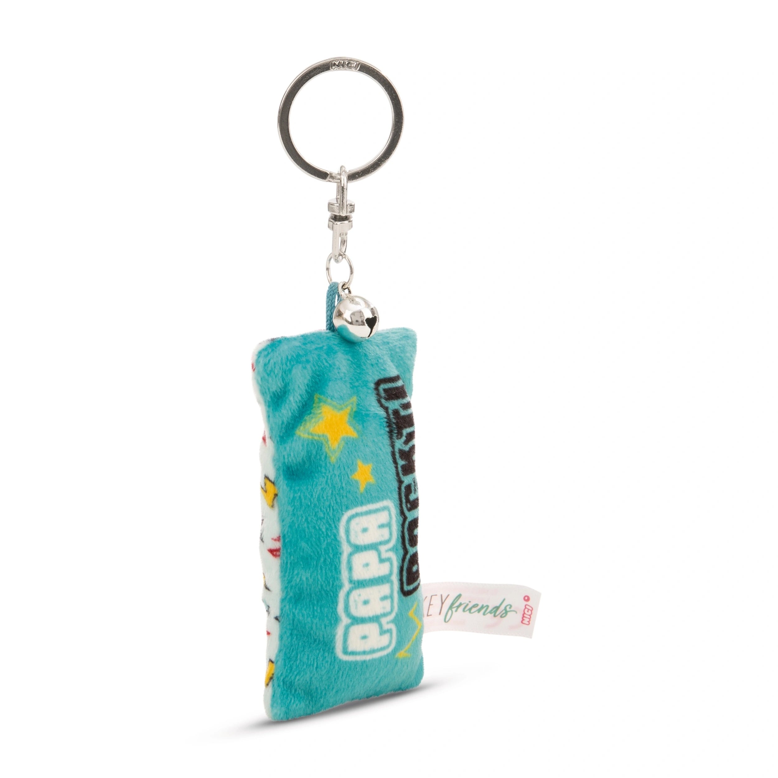 NICI - Porte-clés Key-Friends-Papa-Rockt Mini-Coussin en Peluche