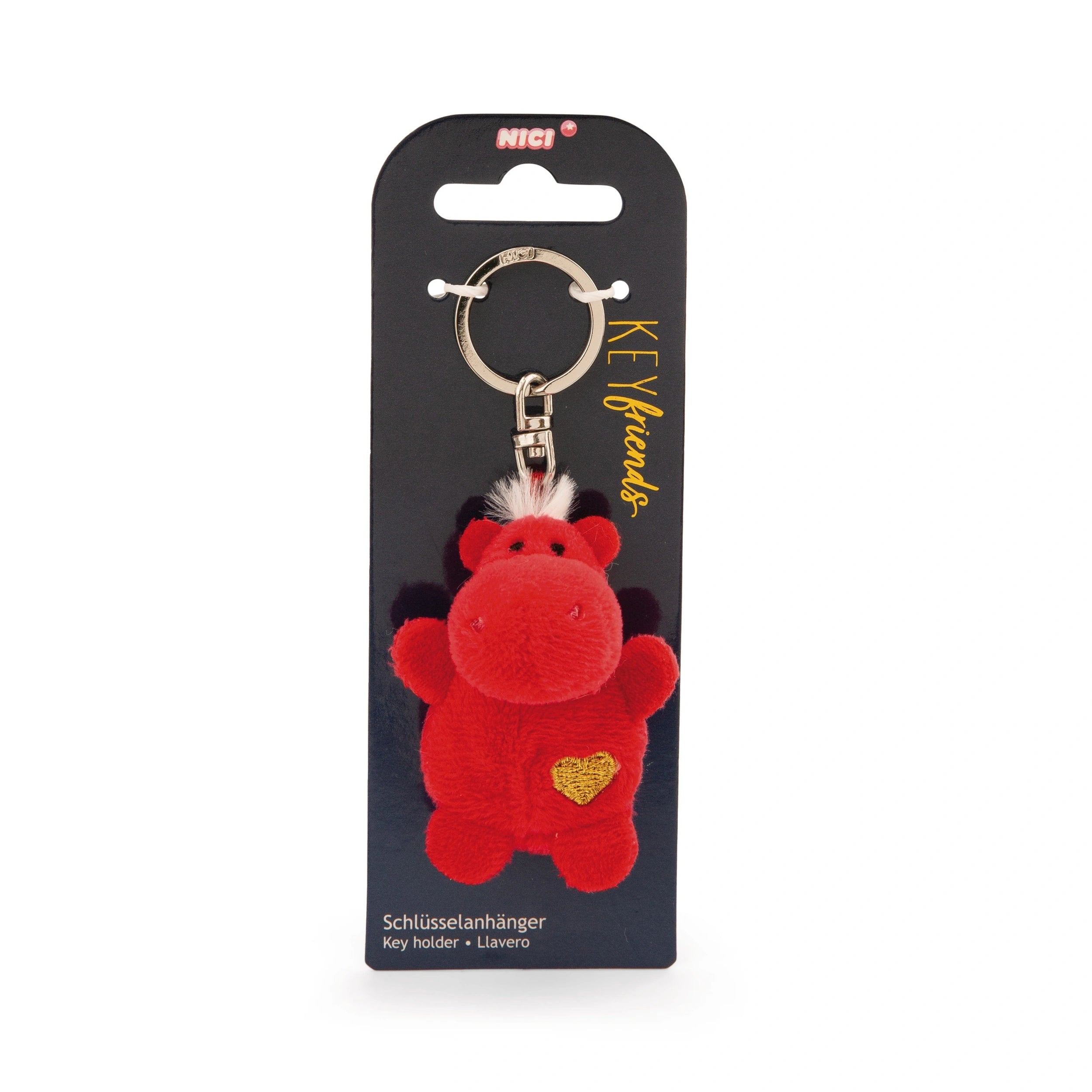 NICI - Porte-clés amis clés - Hippopotame rouge - Porte-clés