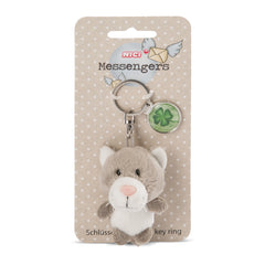 NICI - Figurines de jouets d'action avec un porte-clés chat et pendentif trèfle