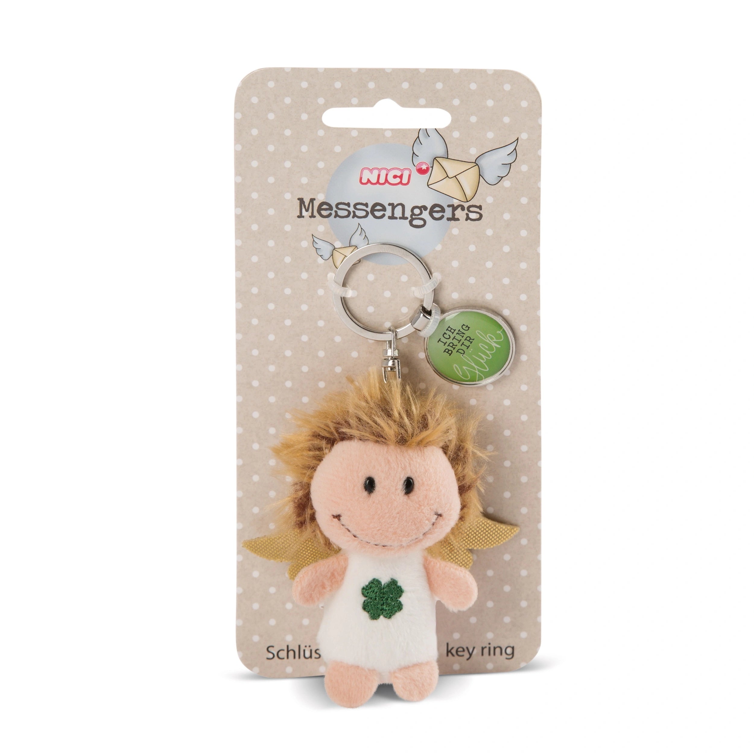 NICI - Key Ring Guardian Angel With Cloverleaf - Collectibles