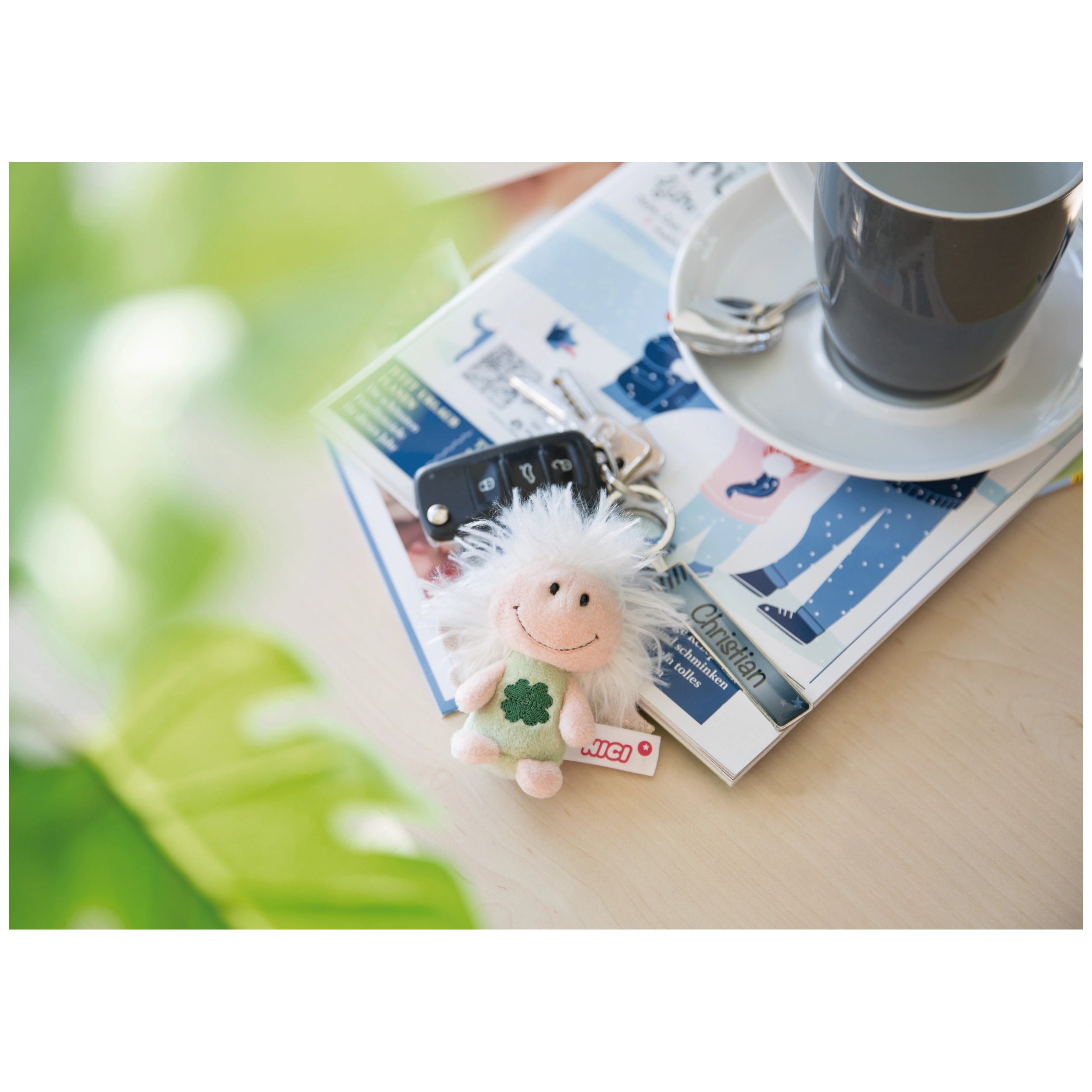 NICI - Porte-clés - Ange gardien avec symbole trèfle - Figurines d'action