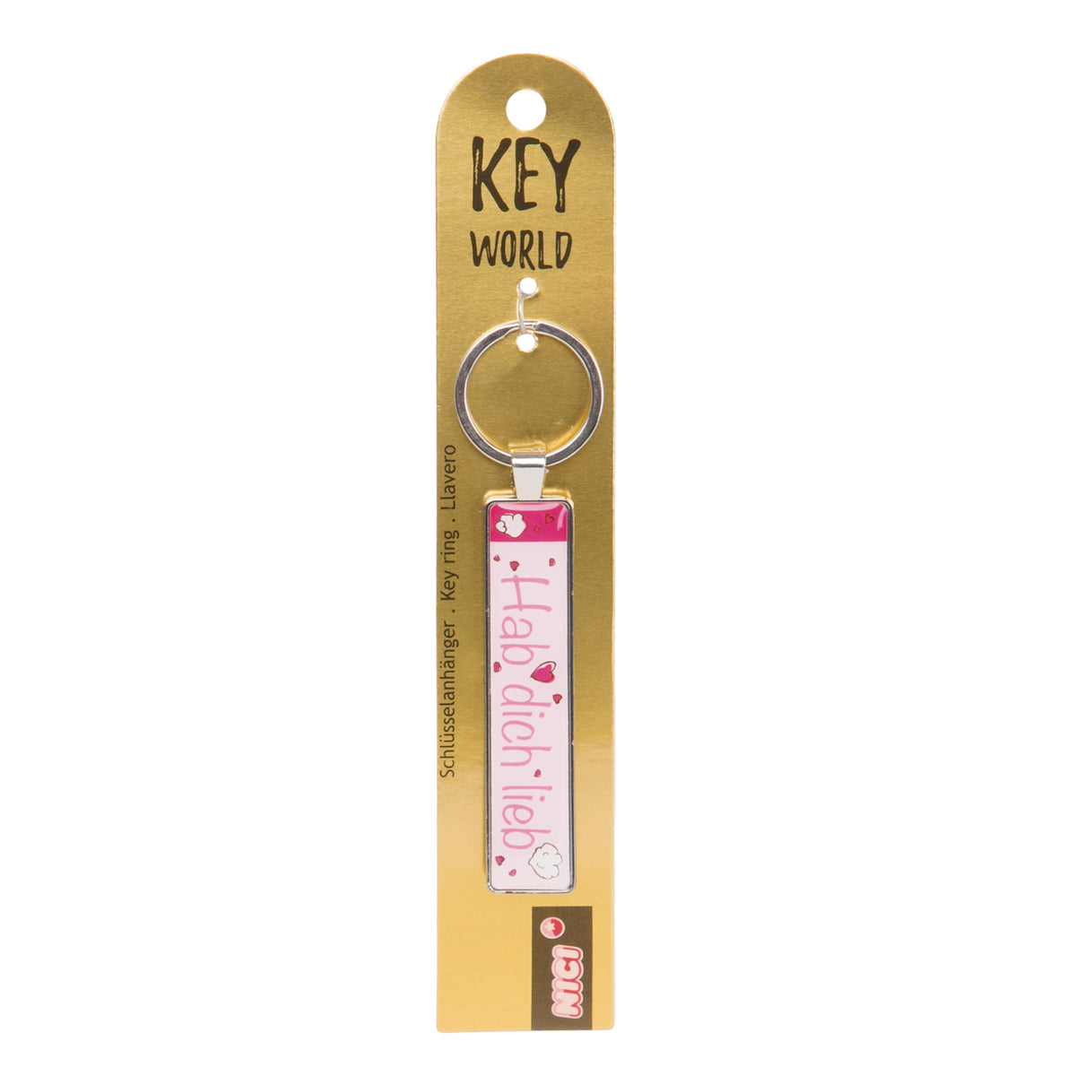 NICI - Keyring-Key-World-Hab-Dich-Lieb-7-Cm-Keychains