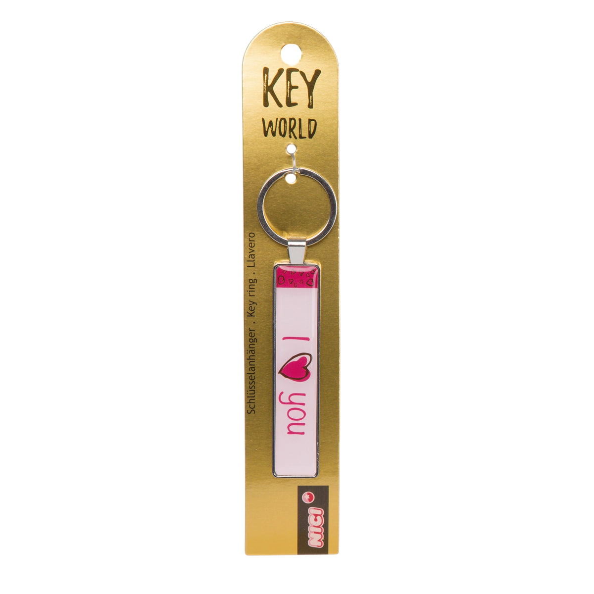 NICI - Keyring-Key-World-I-Love-You-7-Cm - Keychains