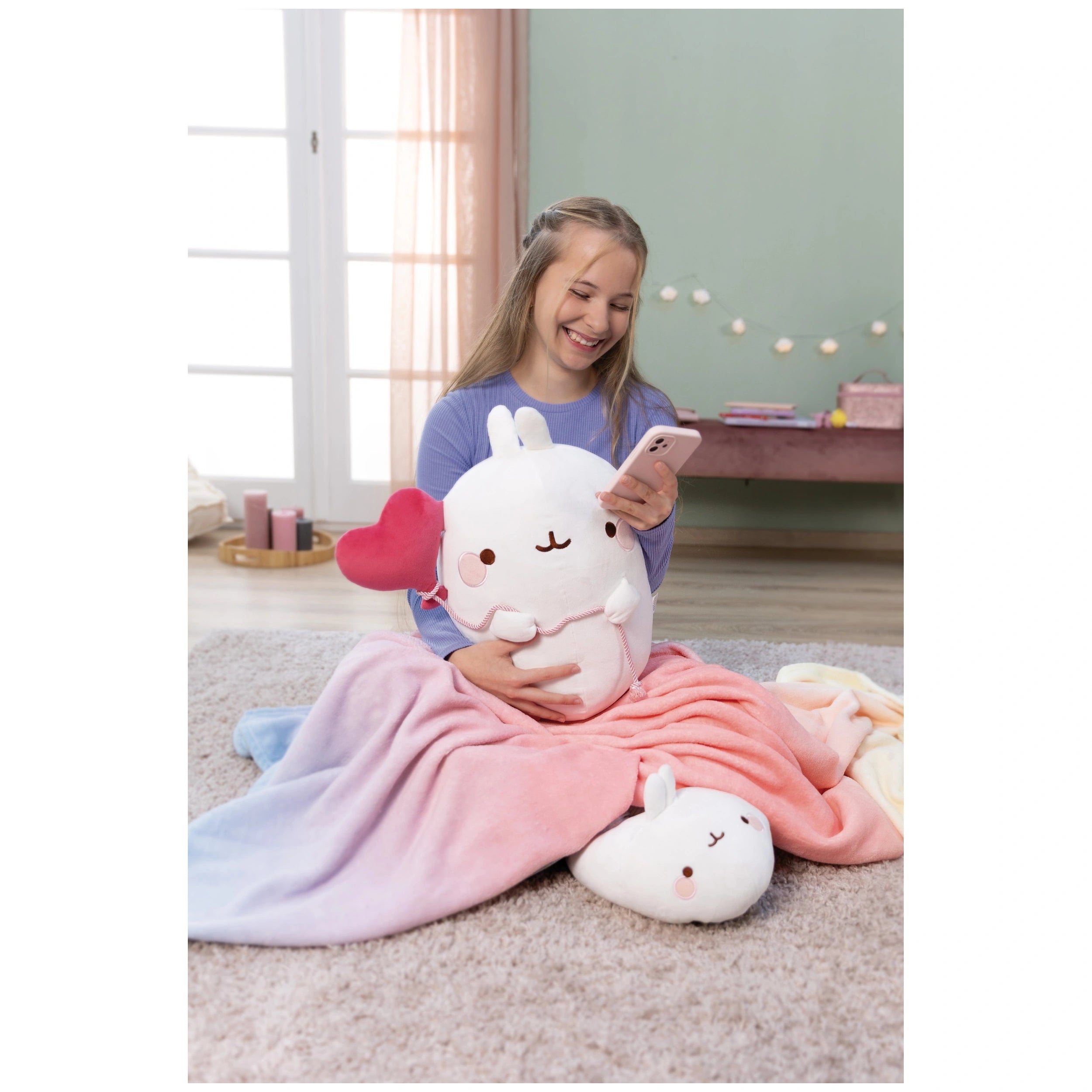 NICI - Molang-Fleece-Blanket-Stuffed-Animals